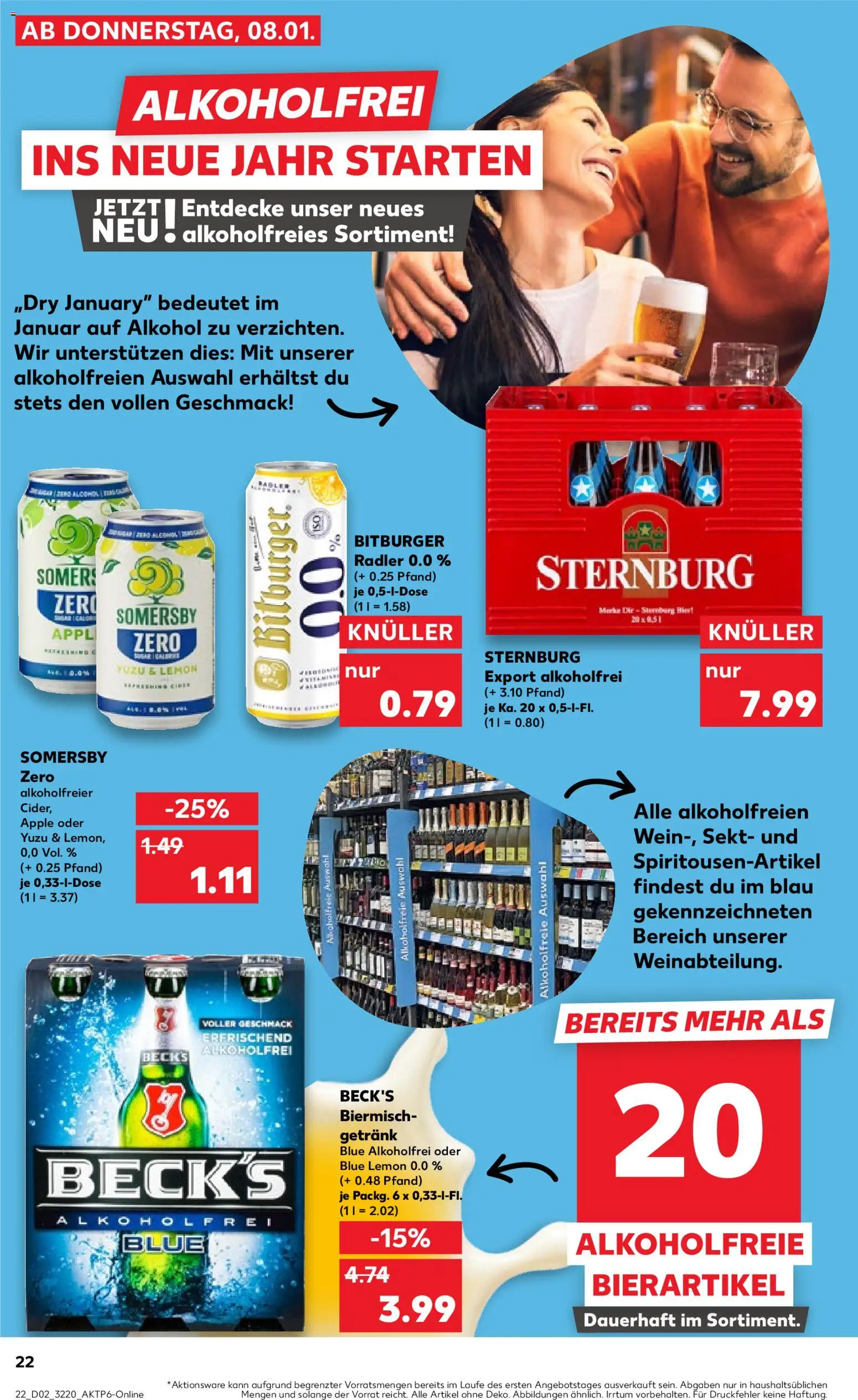 Kaufland Prospekt 	 – gültig ab 08.01.2026 | Seite: 24 | Produkte: Bitburger, Sekt, Apple, Radler