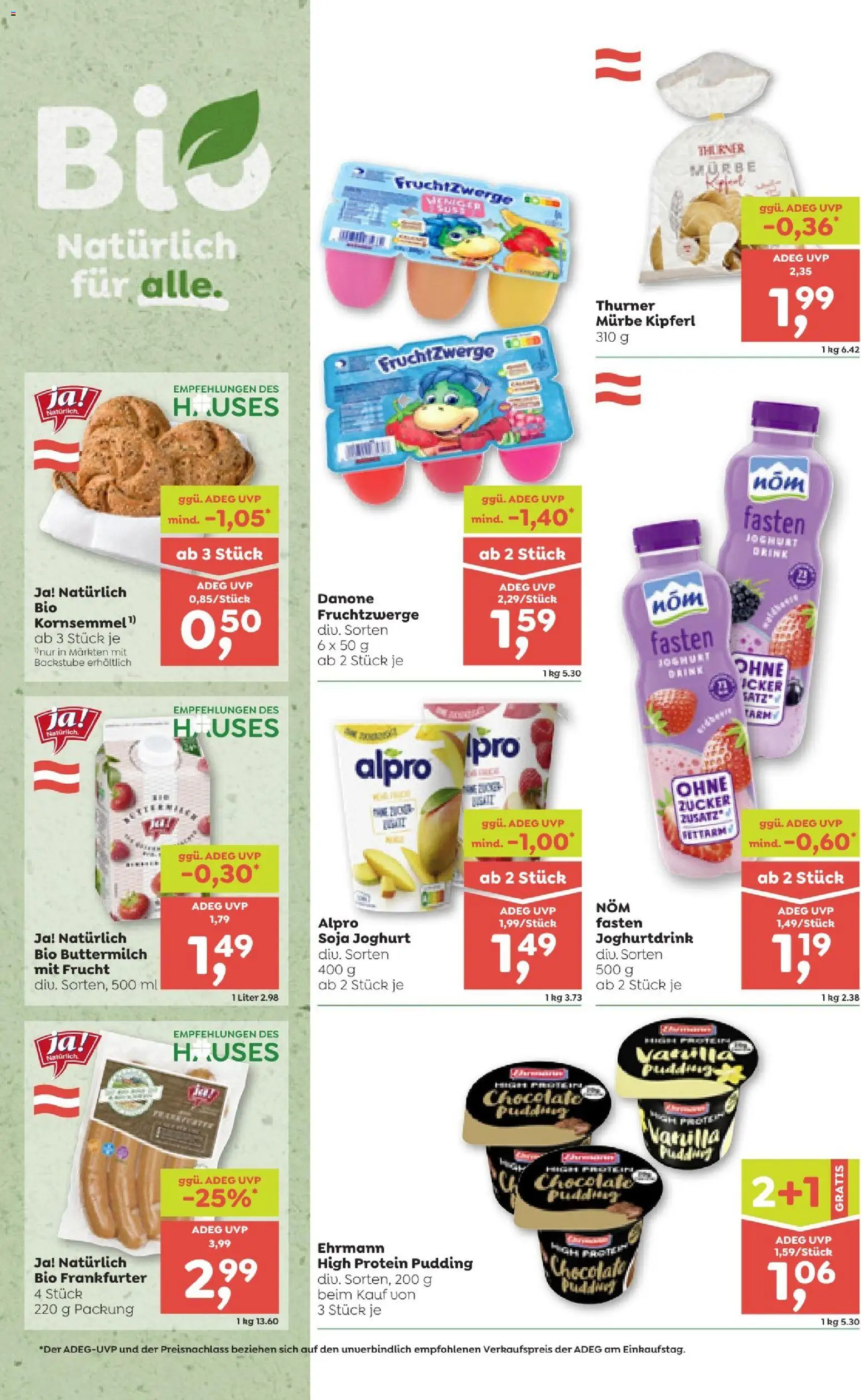 ADEG Flugblatt gültig ab 02.01.2025 | Seite: 6 | Produkte: Zucker, Joghurt