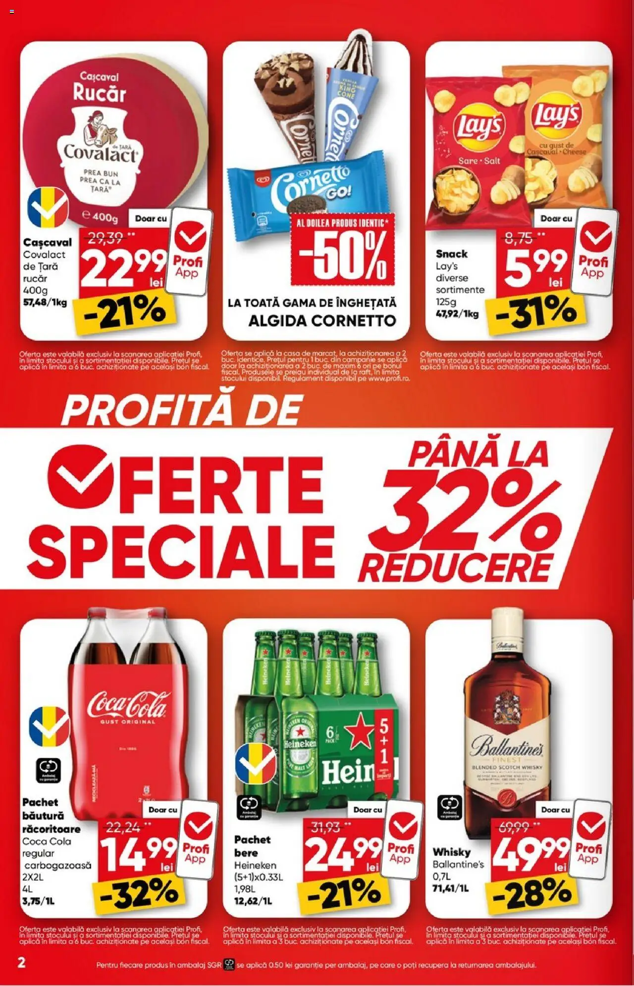 Catalog Profi Loco nou – valabil de la 06.08.2025 | Pagină: 2 | Produse: Cașcaval, Amerikan servis, Bere, Înghețată
