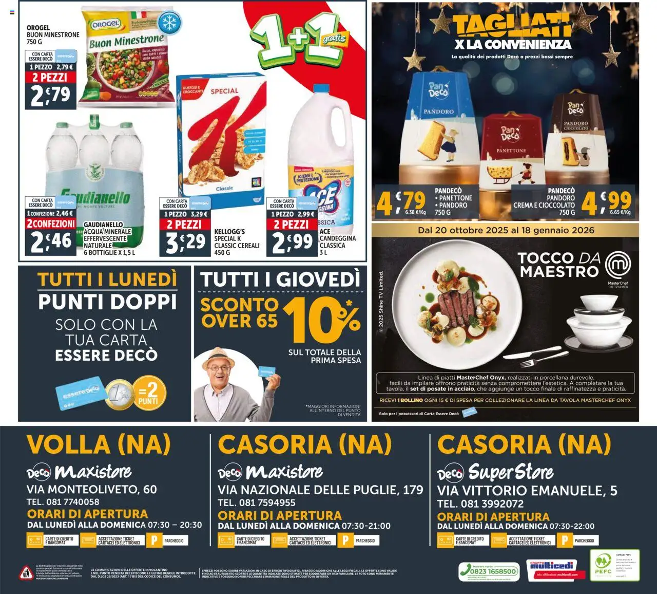 Volantino Decò del 16.10.2025 | Pagina: 20 | Prodotti: Posate, Crema, Pandoro, The