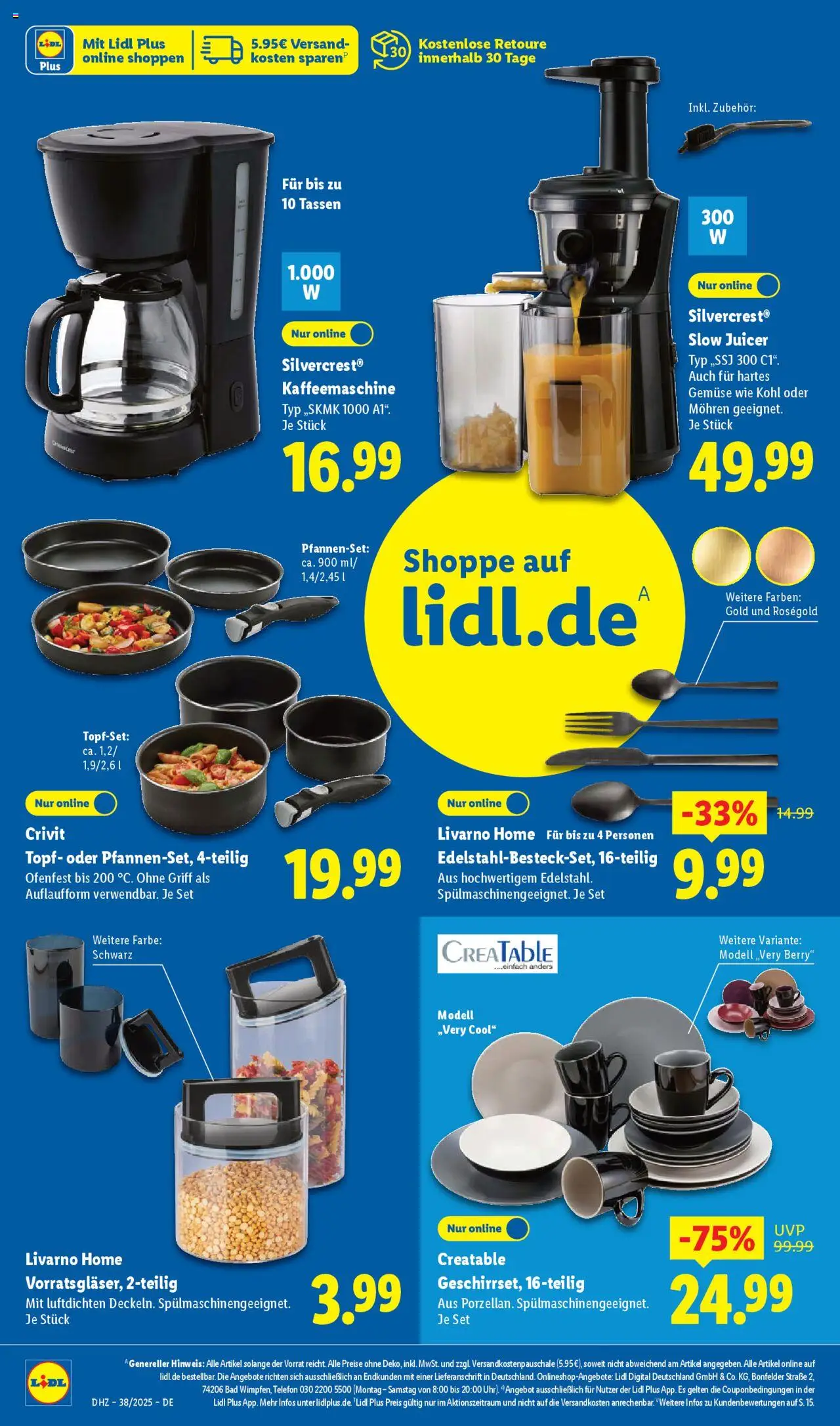 Lidl Prospekt 	 – gültig ab 15.09.2025 | Seite: 34 | Produkte: Kaffeemaschine, Bad, Gemüse, Telefon