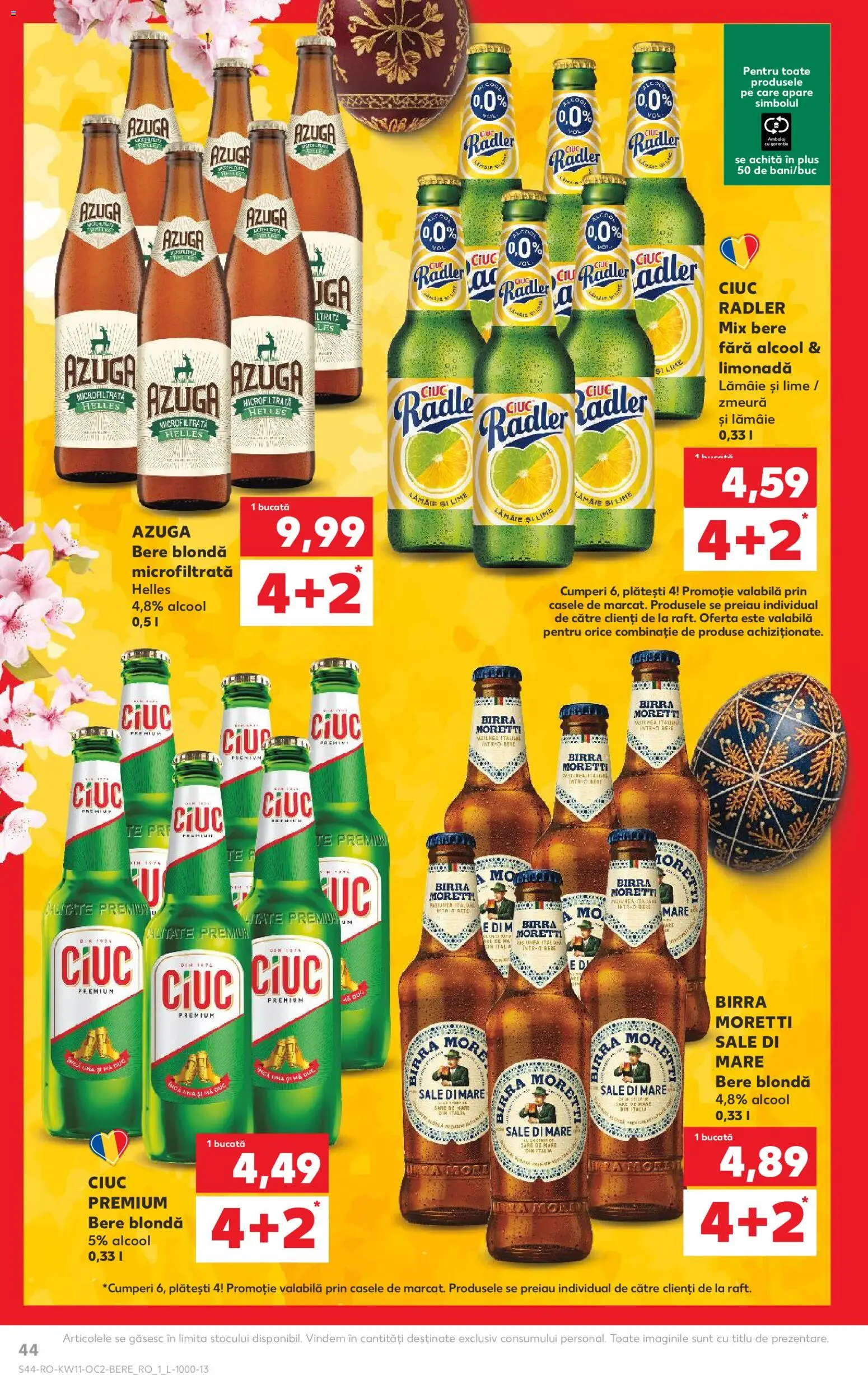 Noul catalog Kaufland – valabil de la 11.03.2026 | Pagină: 44 | Produse: Lime, Zmeură, Bere, Lămâie