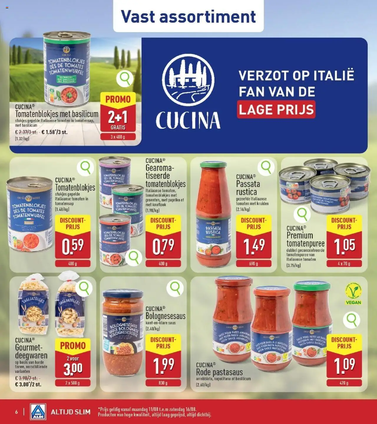  | Pagina: 6 | Producten: Pasta, Saus, La, Knoflook