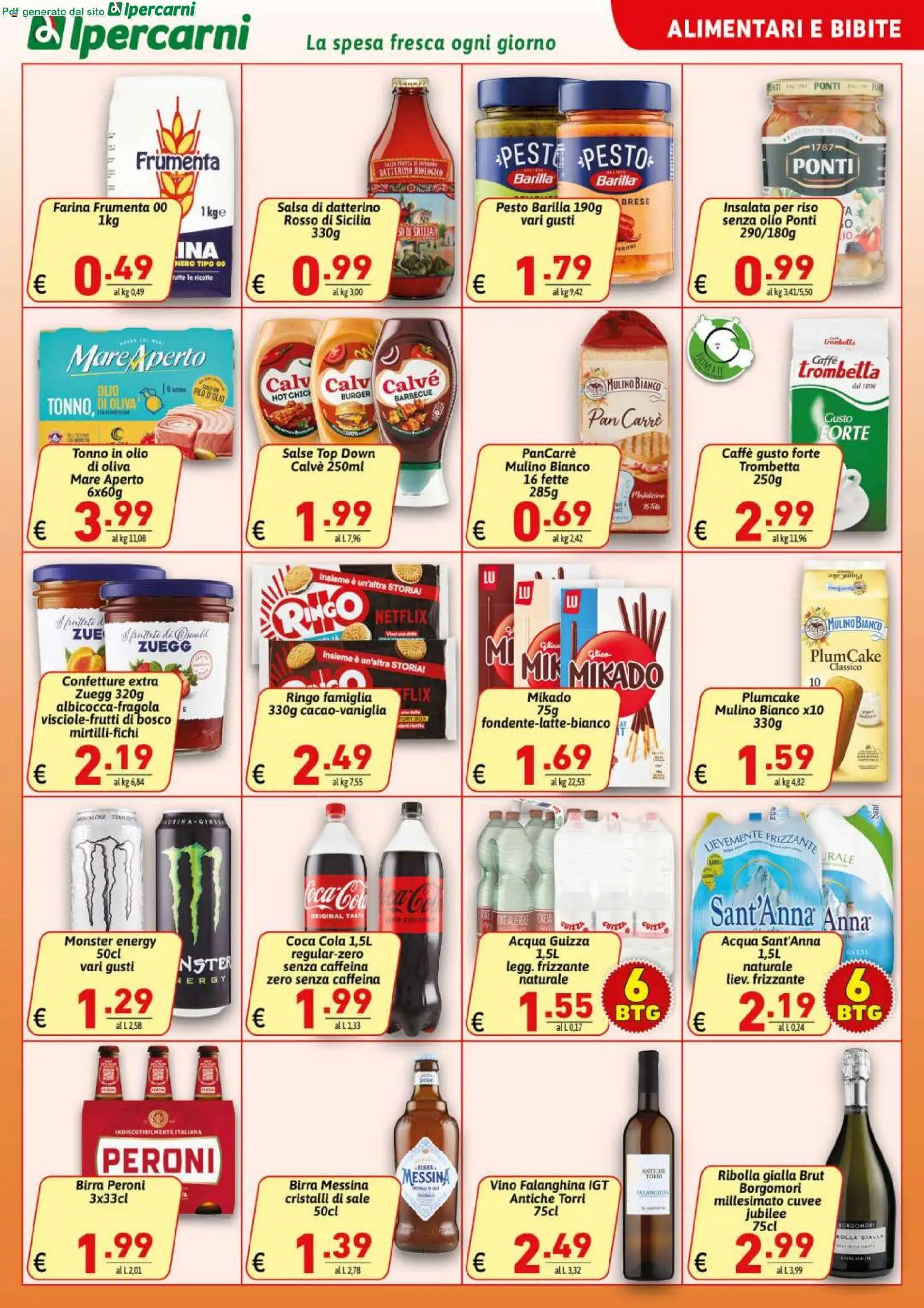 Volantino Ipercarni del 29.04.2026 | Pagina: 9 | Prodotti: Sale, Pesto, Tonno, Birra messina