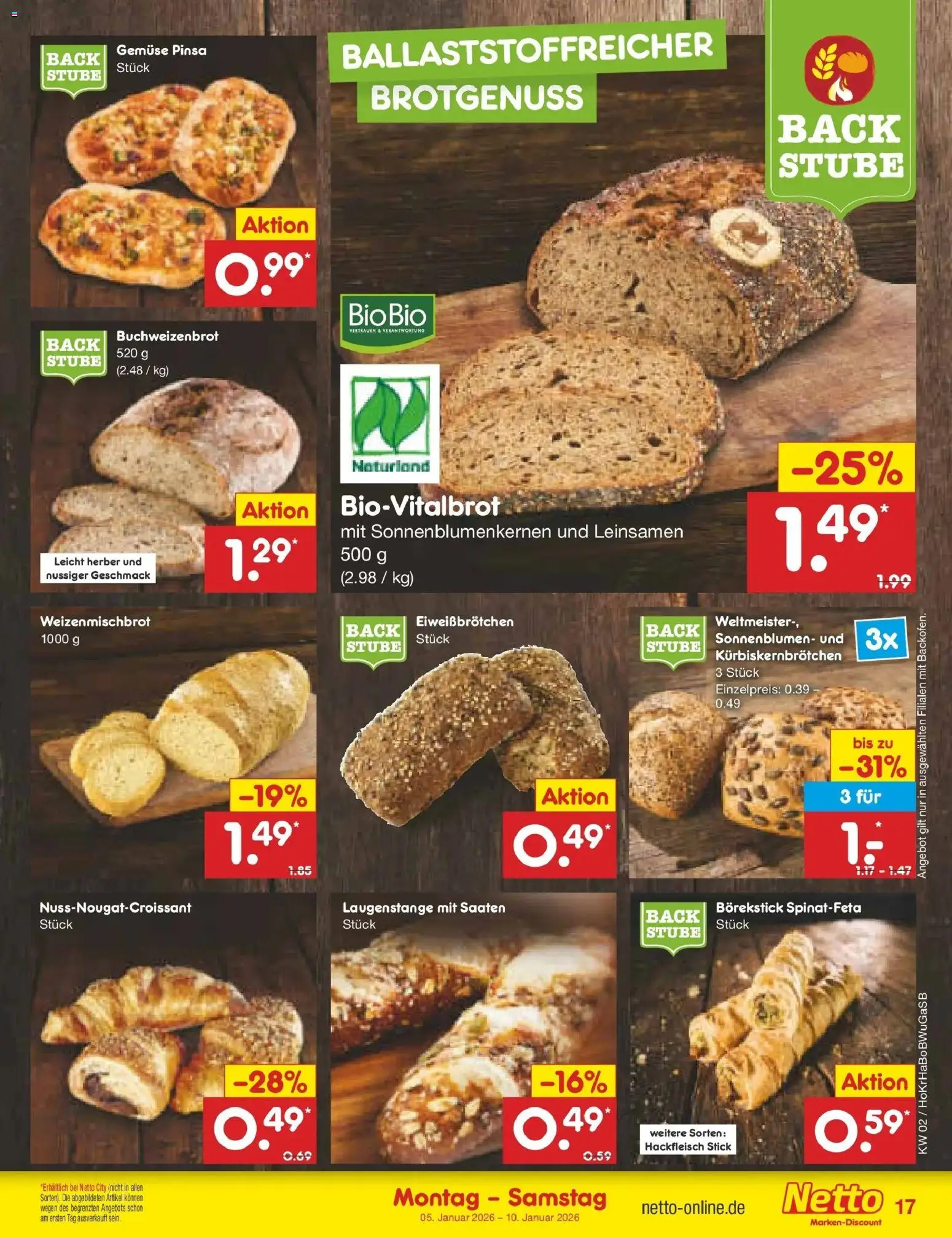 Netto Marken-Discount - Netto: Wochenangebote – gültig ab 05.01.2026 | Seite: 17 | Produkte: Gemüse, Hackfleisch