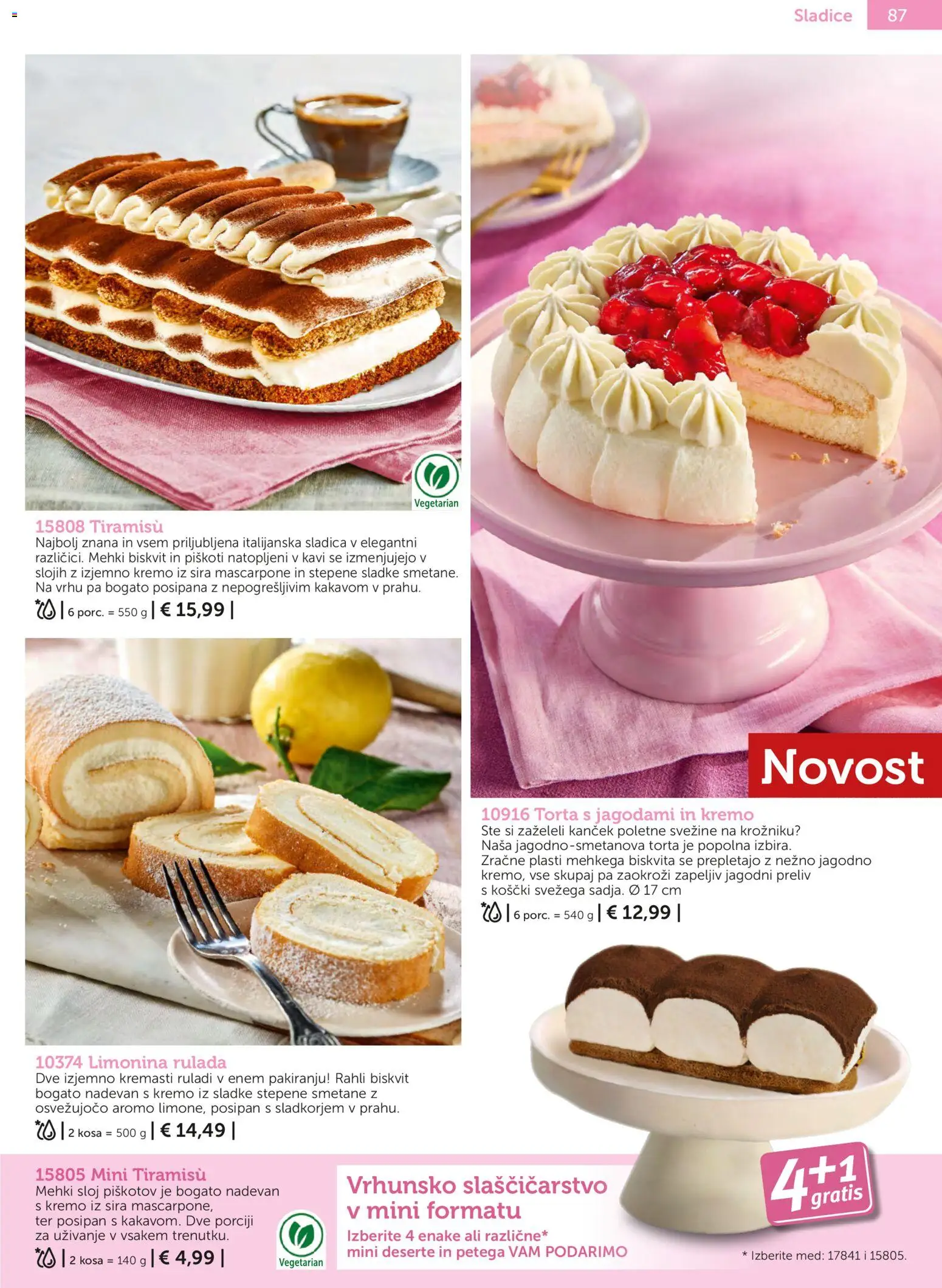 Novi Bofrost katalog ponudbe – veljaven od 04.03.2026 | Stran: 87 | Izdelki: Torta, Piskoti