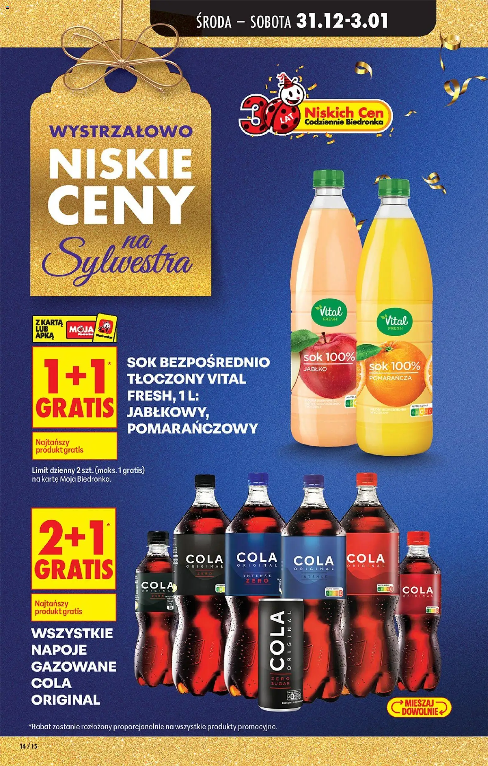 Biedronka gazetka - Oferta w tym tygodniu od 31.12.2025 | Strona: 18 | Produkty: Karta, Napoje, Sok