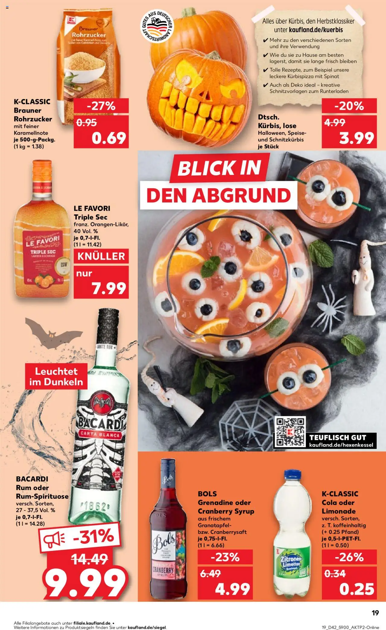 Kaufland prospekt Frankfurt (Oder)	 – gültig ab 16.10.2025 | Seite: 19 | Produkte: Bacardi, Cola, Rum, Zitronen