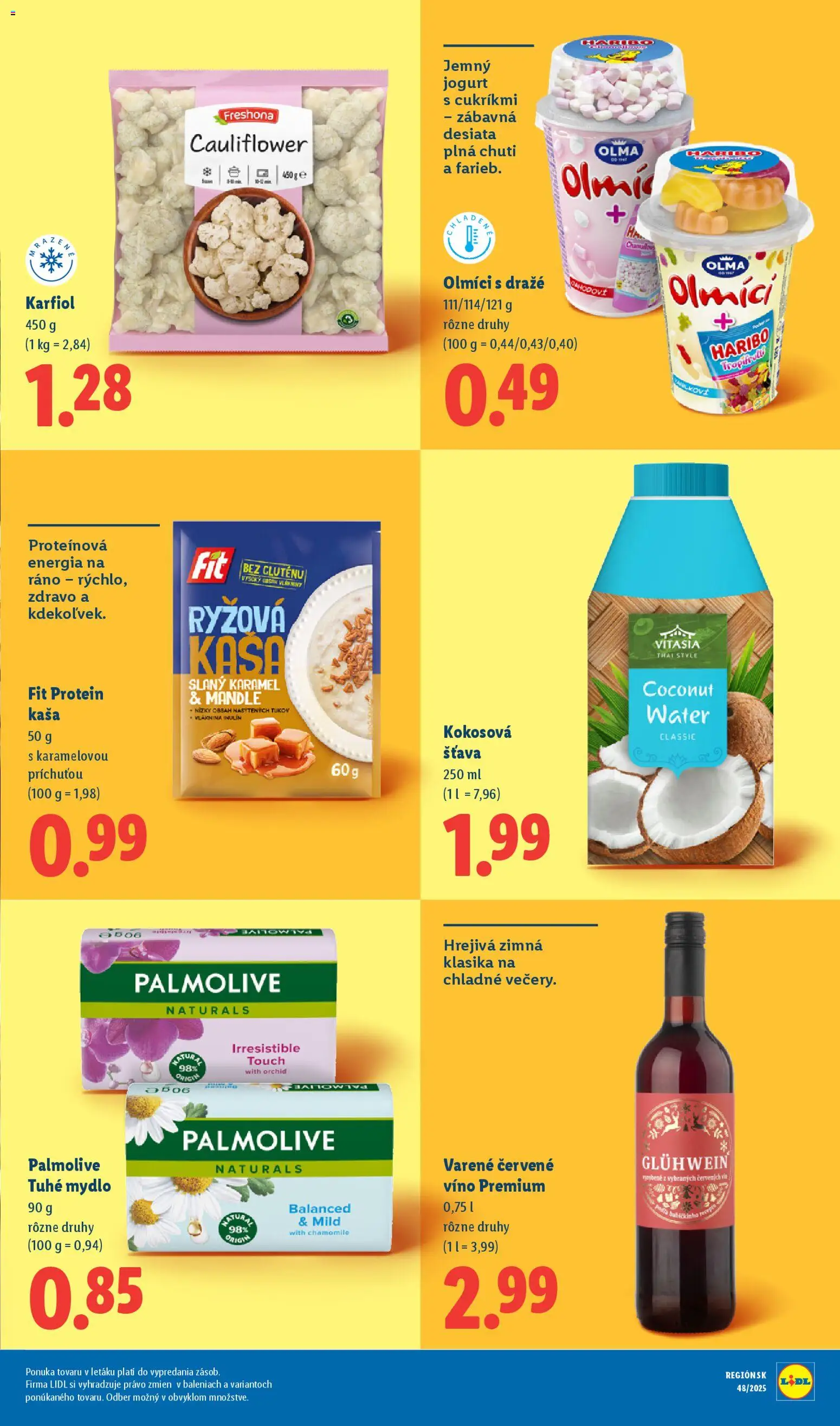 Nové Lidl akcie – leták je platný od 24.11.2025 | Strana: 39 | Produkty: Víno, Protein, Karfiol, Červené víno