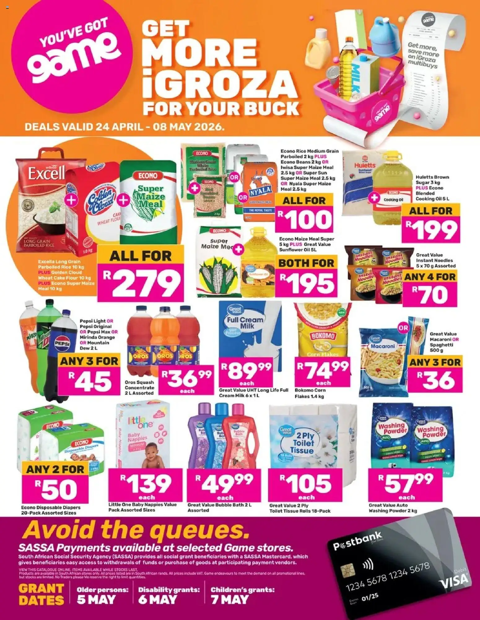 Game Catalogue valid from 24.04.2026 | Page: 1 | Products: Washing powder, Hajvasaló, Milk, Bath