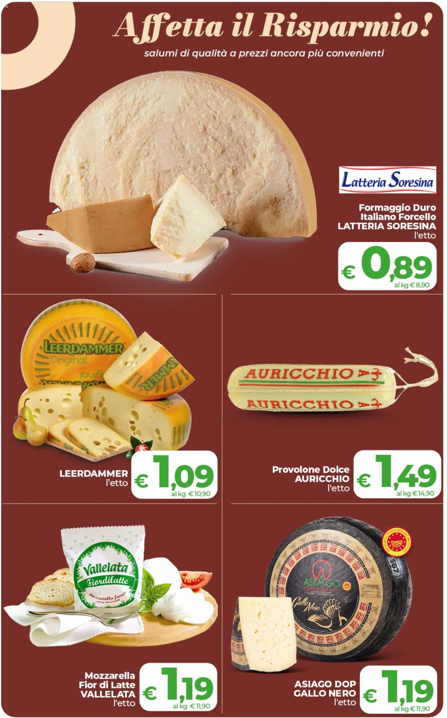 Volantino COOP del 06.03.2026 | Pagina: 8 | Prodotti: Provolone, Mozzarella, Latte, Formaggio