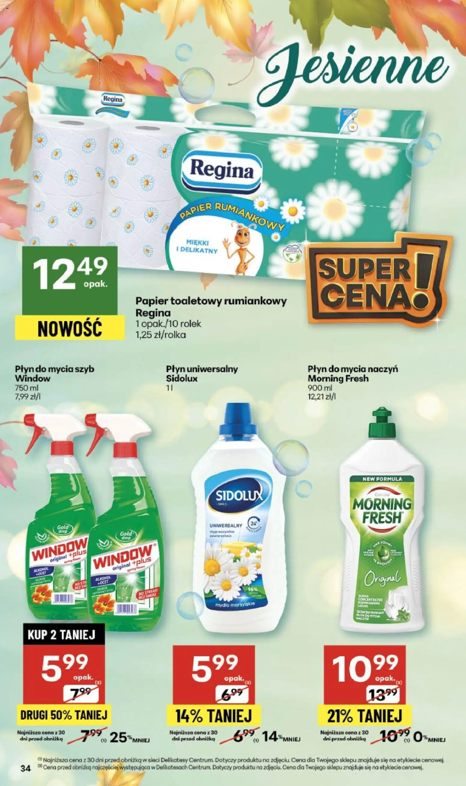 Delikatesy Centrum Gazetka - Sklepy Własne od 06.11.2025 | Strona: 34 | Produkty: Płyn do mycia szyb, Papier toaletowy, Alkohol, Płyn do mycia naczyń