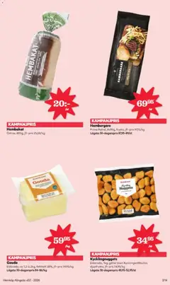 Hemköp - erbjudanden - Förhandsvisning av reklamblad från butik Hemköp aktuell från 05.01.2026 | Sida: 2 | Produkter: Hamburgare, Galler