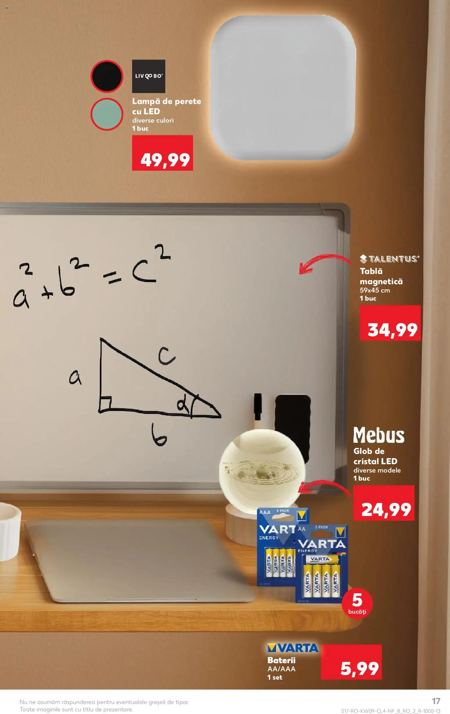 Noul catalog Kaufland – valabil de la 25.02.2026 | Pagină: 17 | Produse: Tablă, Babak, Lampă, Baterii