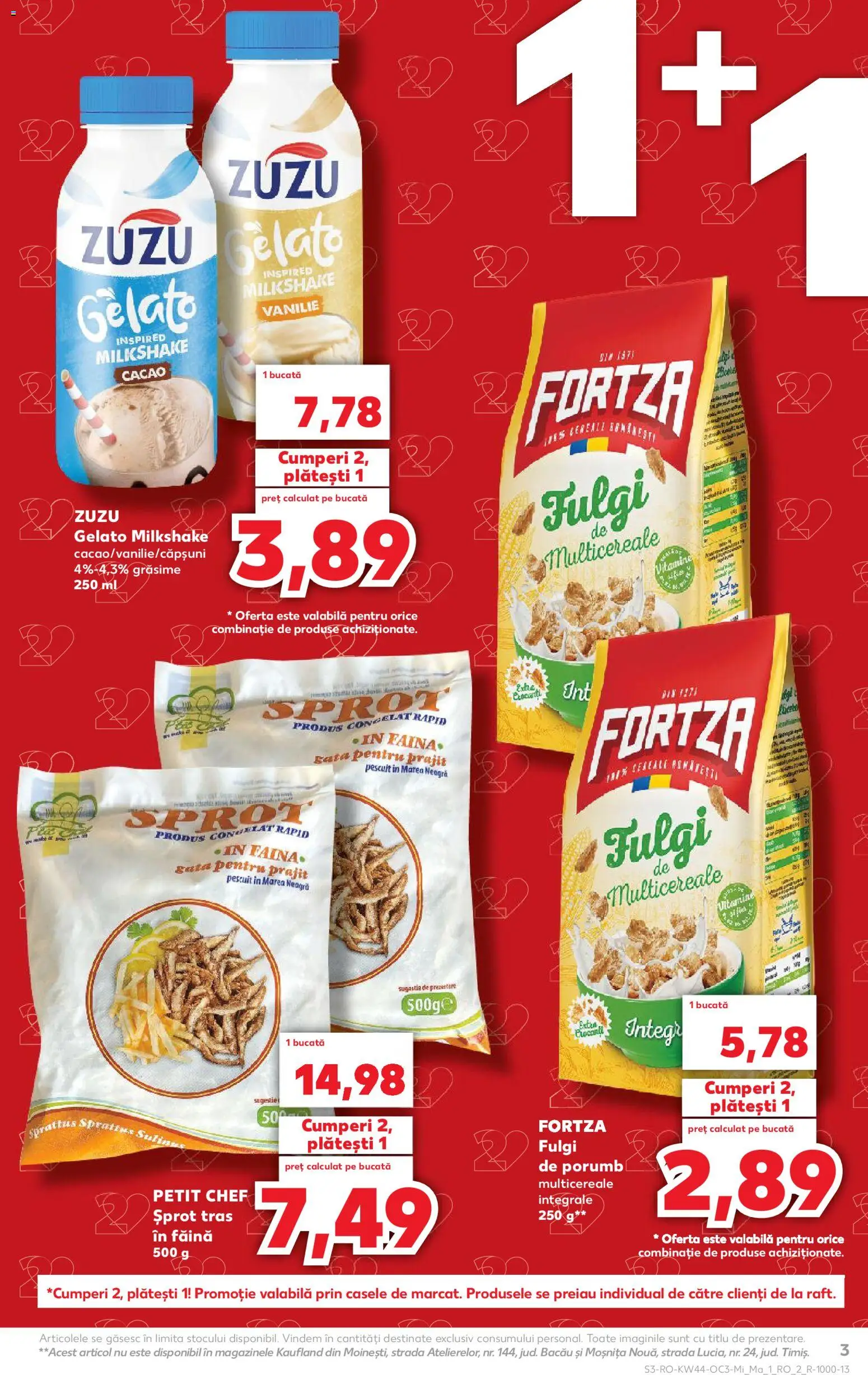 Noul catalog Kaufland – valabil de la 29.10.2025 | Pagină: 3 | Produse: Făină, Cereale, Cacao, Fulgi