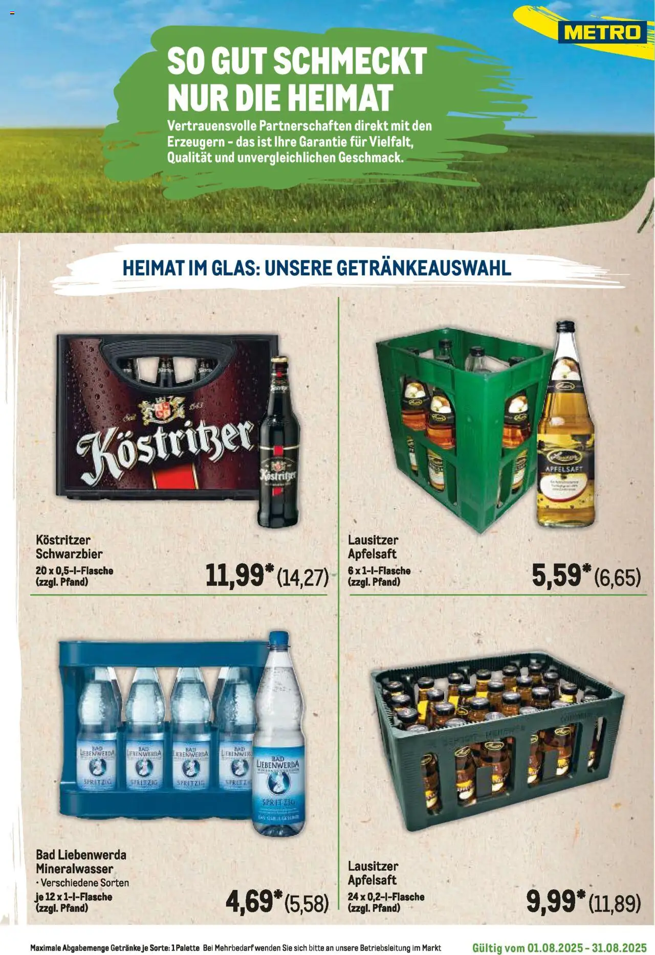 Metro Regionaler Flyer - gültig ab dem 01.08.2025 | Seite: 93 | Produkte: Kostritzer, Bad, Apfelsaft, Mineralwasser