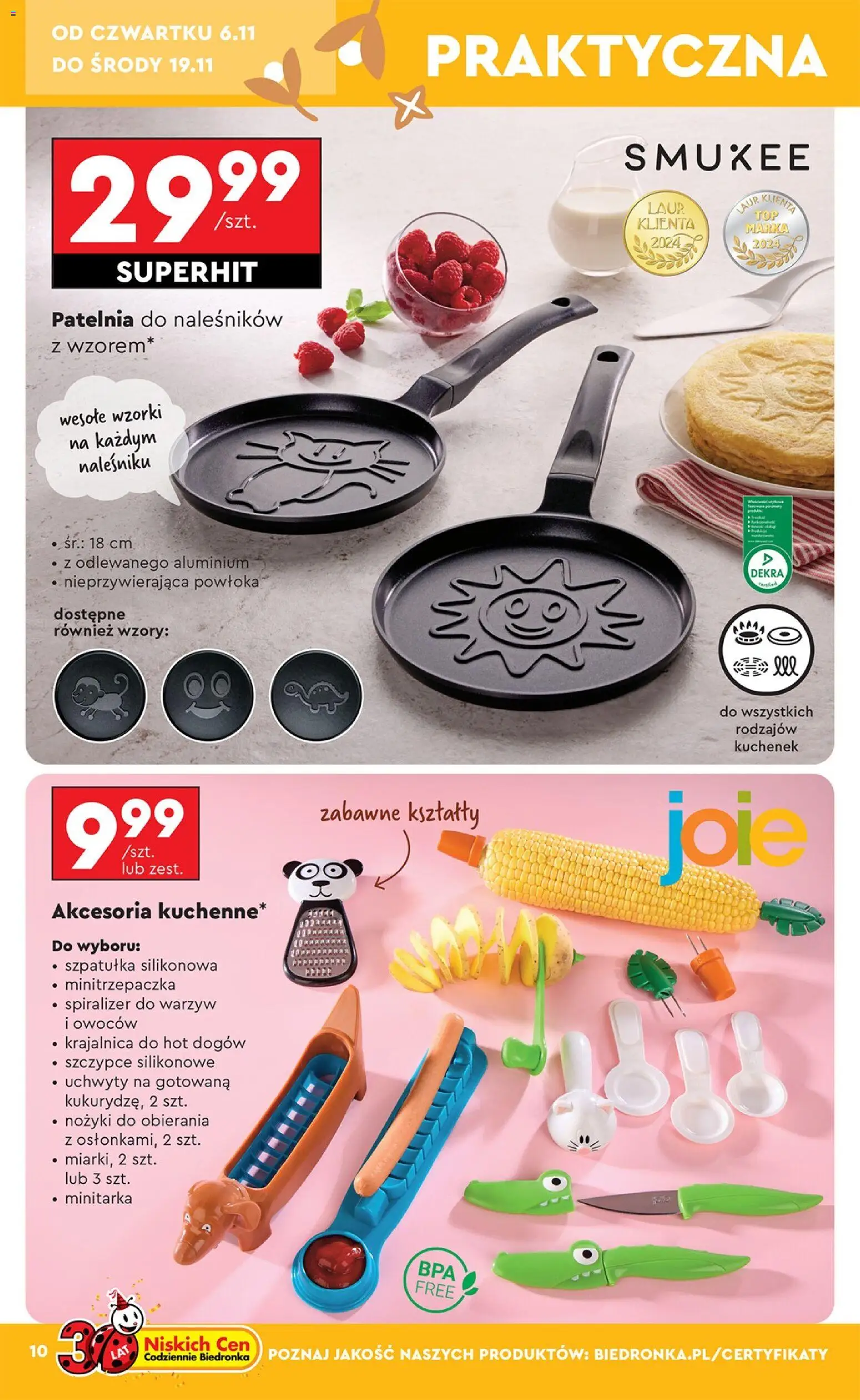 Biedronka Black Friday od 03.11.2025 | Strona: 10 | Produkty: Krajalnica, Patelnia