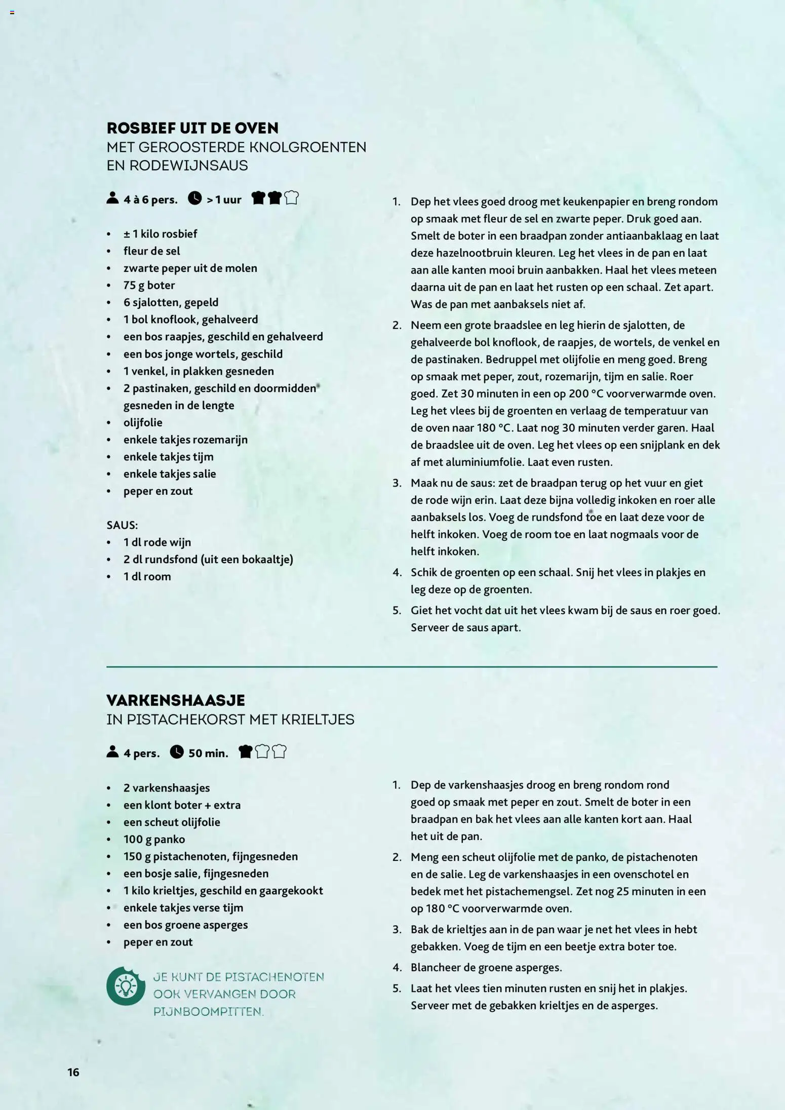 {H1} | Pagina: 16 | Producten: Krieltjes, Saus, Bol, Groenten