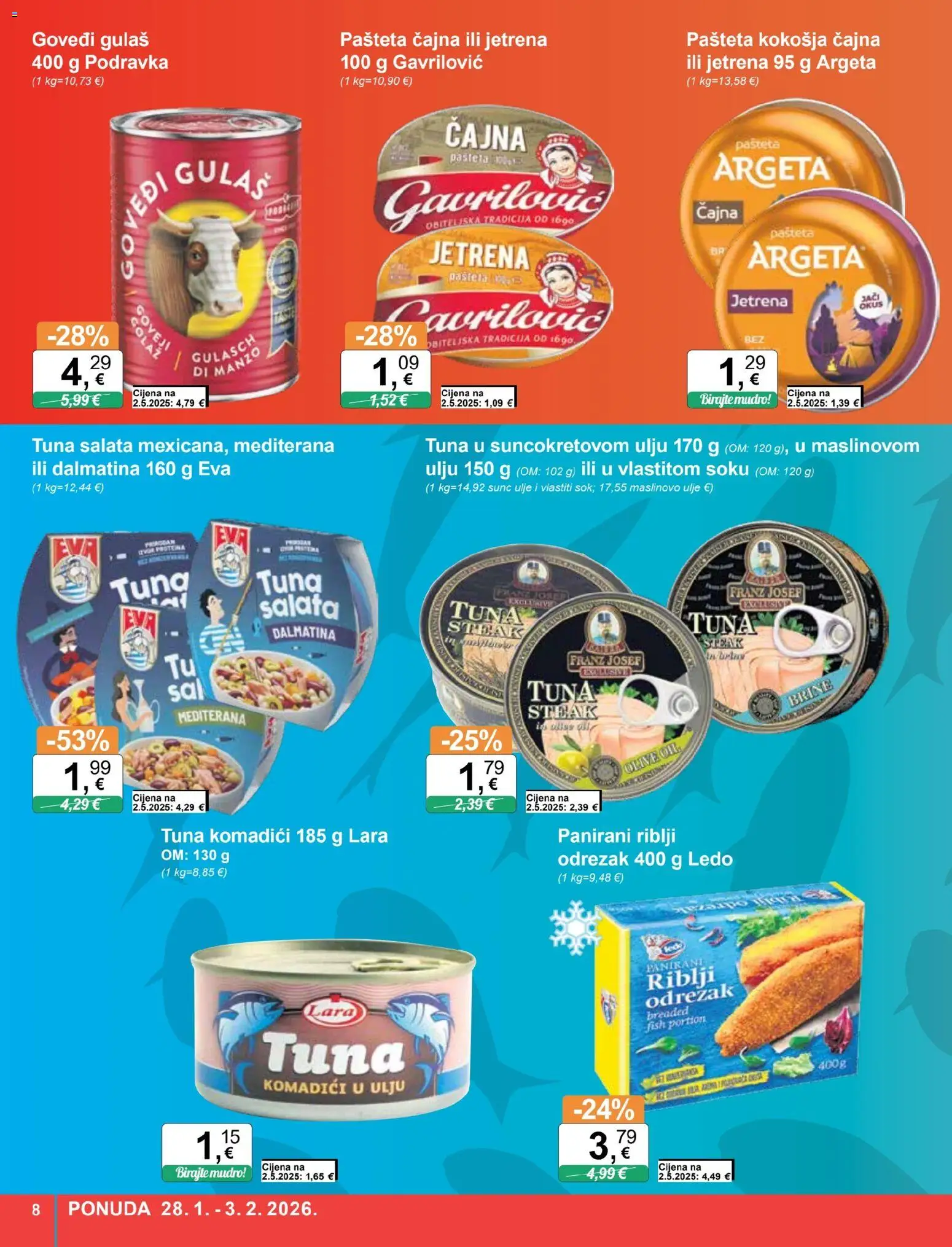 KTC katalog | vrijedi od 28.01.2026 | Stranica: 8 | Proizvodi: Ulje, Maslinovo ulje, Pašteta, Salata