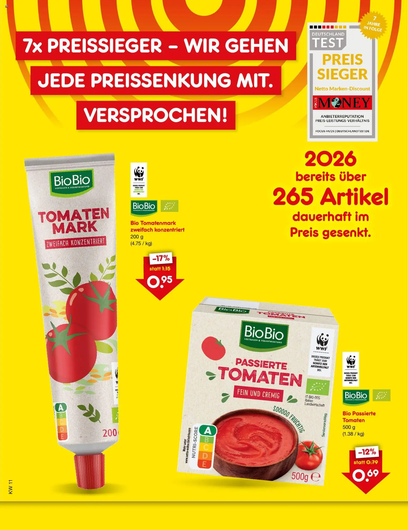 Netto Marken-Discount Preissenkung auf Dauer – gültig ab 06.03.2026 | Seite: 1 | Produkte: Tomaten