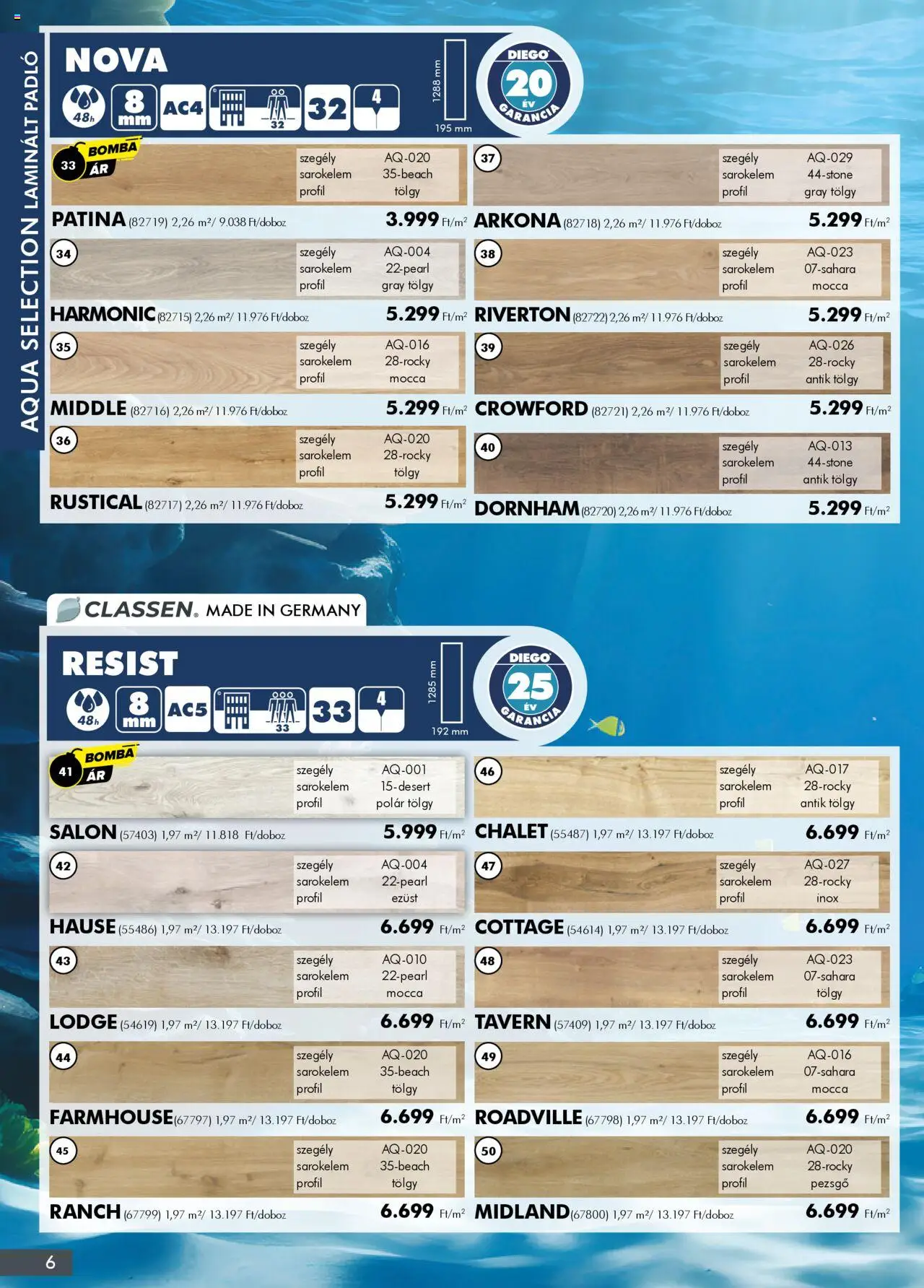 Diego akciós ujság - amely érvényes a következő dátumtól: 02.10.2025 | Oldal: 6 | Termékek: Laminált padló, Pezsgő