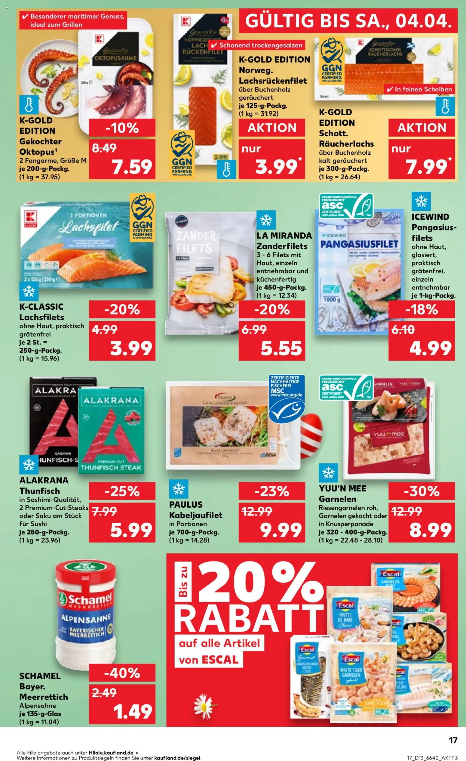 Kaufland Německo leták od 26.03.2026 | Strana: 17 | Produkty: Steak, Sushi