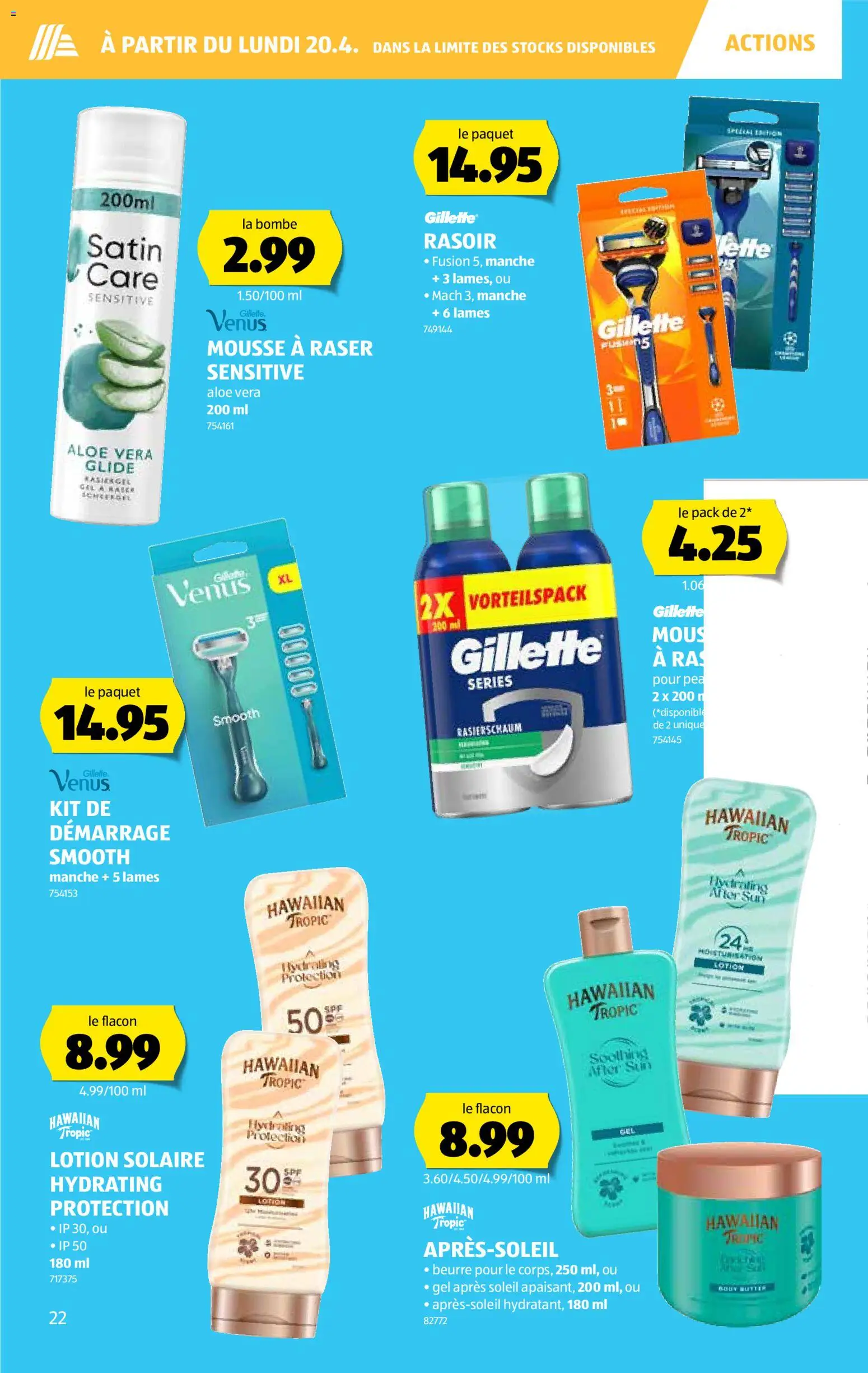 Aldi aktionen FR – gültig ab 16.04.2026 | Seite: 23 | Produkte: Rasierschaum, Butter, After Sun