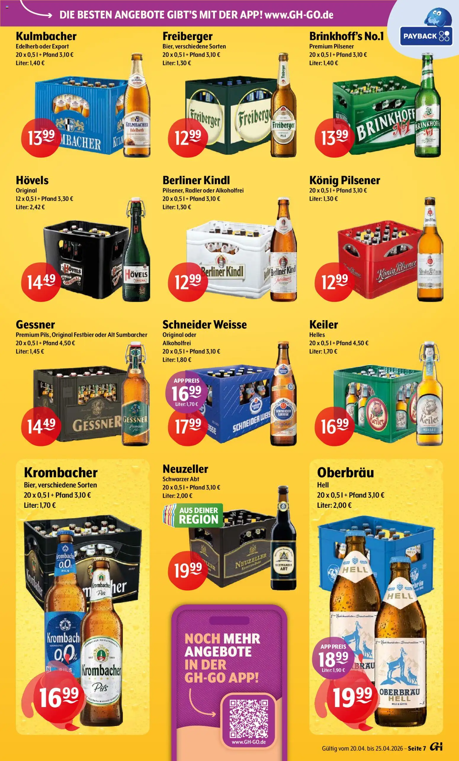Getränke Hoffmann - Brandenburg – gültig ab 20.04.2026 | Seite: 7 | Produkte: Berliner, Konig pilsener, Pils, Krombacher