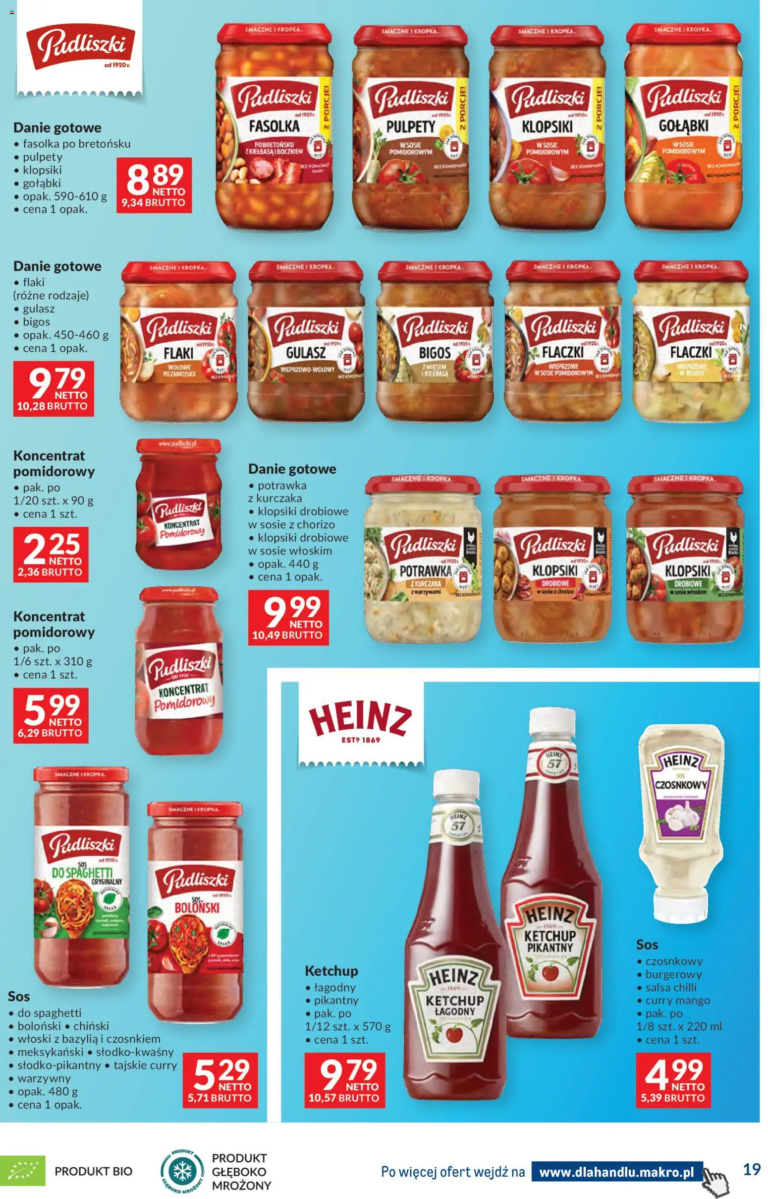 Makro Gazetka - Dystrybucja do sklepów od 07.01.2026 | Strona: 19 | Produkty: Ketchup, Koncentrat pomidorowy, Flaki, Klopsiki