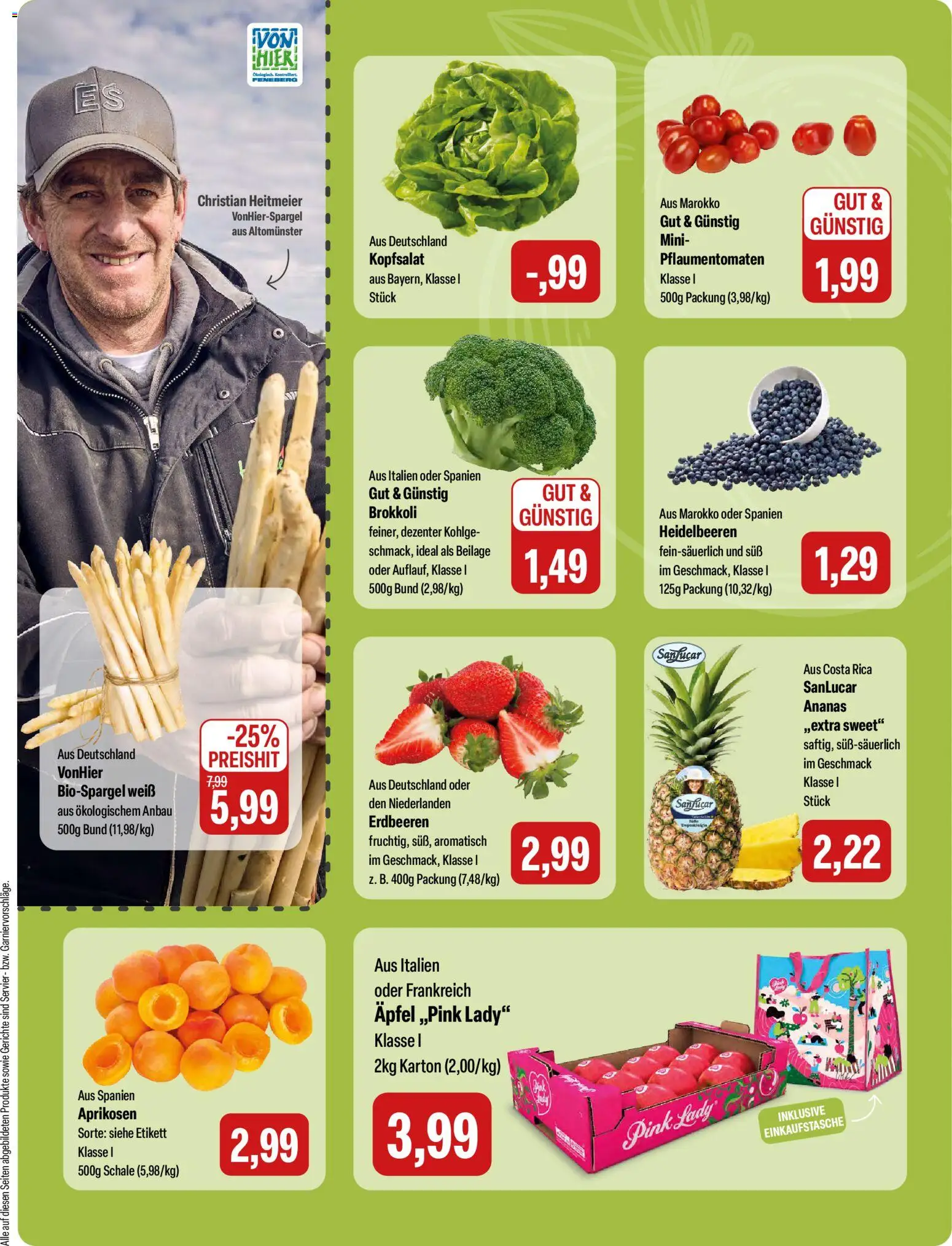 Feneberg Angebote – gültig ab 07.05.2026 | Seite: 5 | Produkte: Äpfel, Ananas, Heidelbeeren, Brokkoli