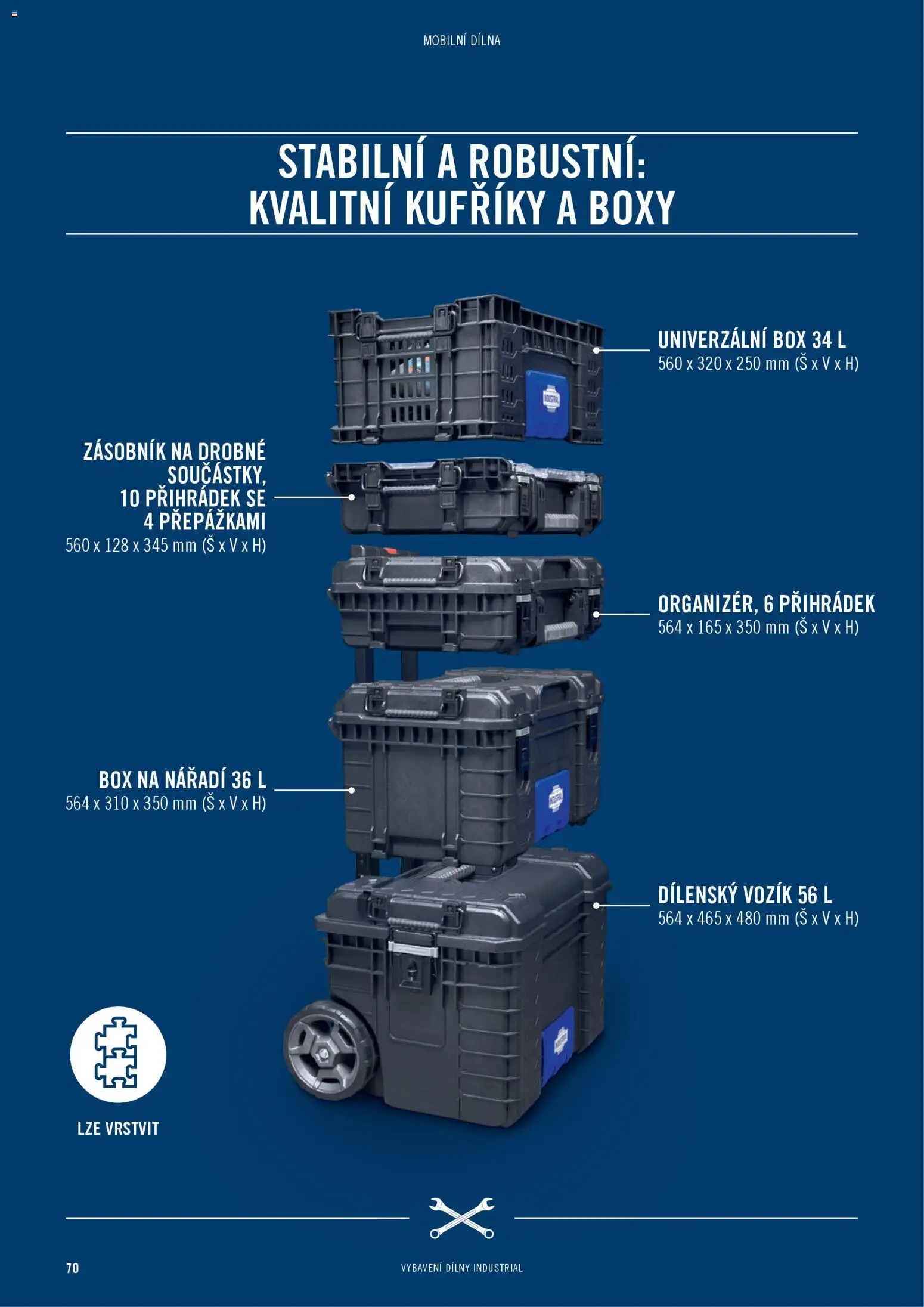 HORNBACH leták - Industrial vybavení dílny od 01.01.2026 | Strana: 70 | Produkty: Box, Box na nářadí, Zásobník, Nářadí