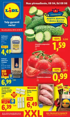 LIDL leidinių peržiūra, galiojančių nuo 04.08.2025