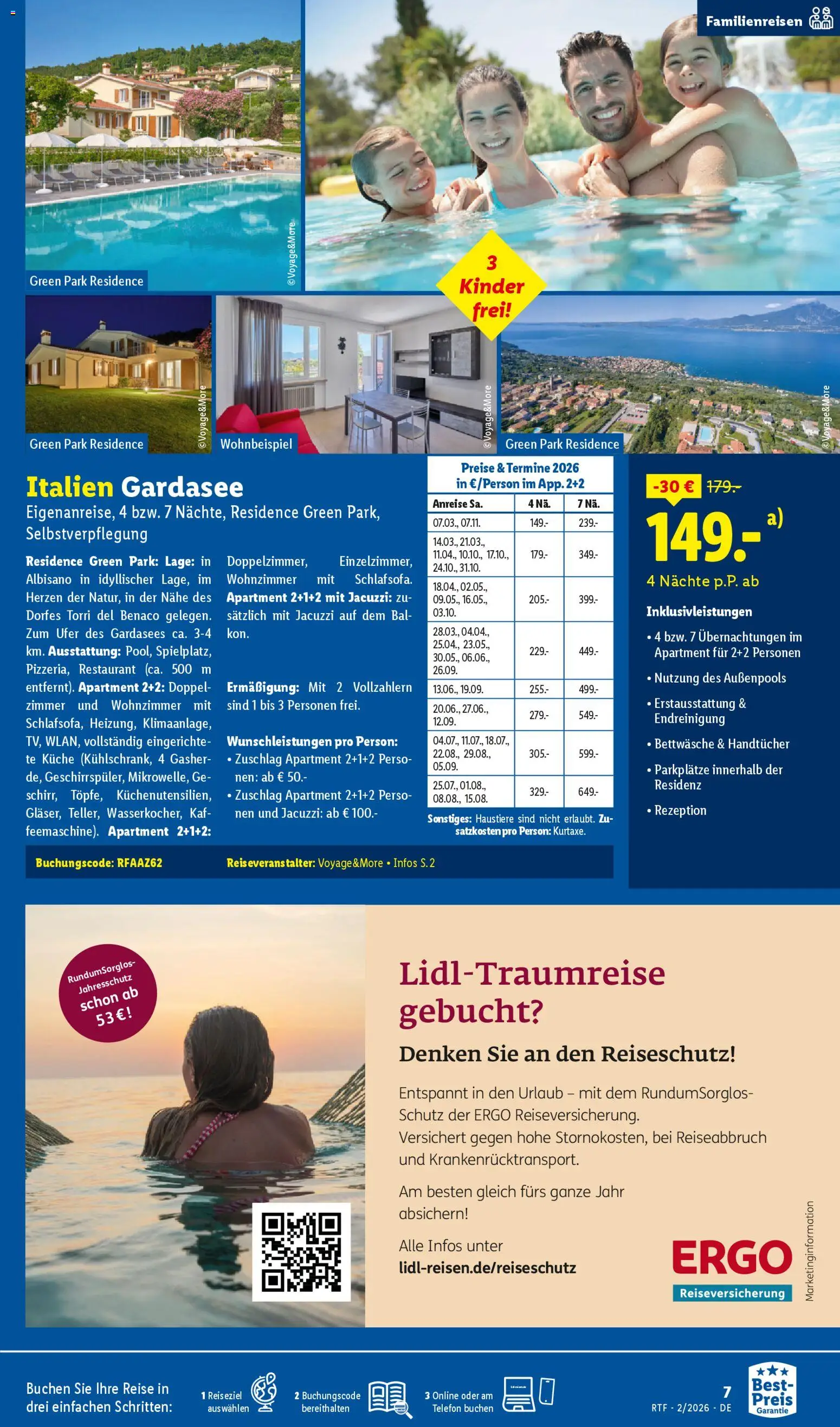 Lidl Reisen Prospekt 	 – gültig ab 14.02.2026 | Seite: 7 | Produkte: Klimaanlage, Bettwäsche, Küche, Telefon
