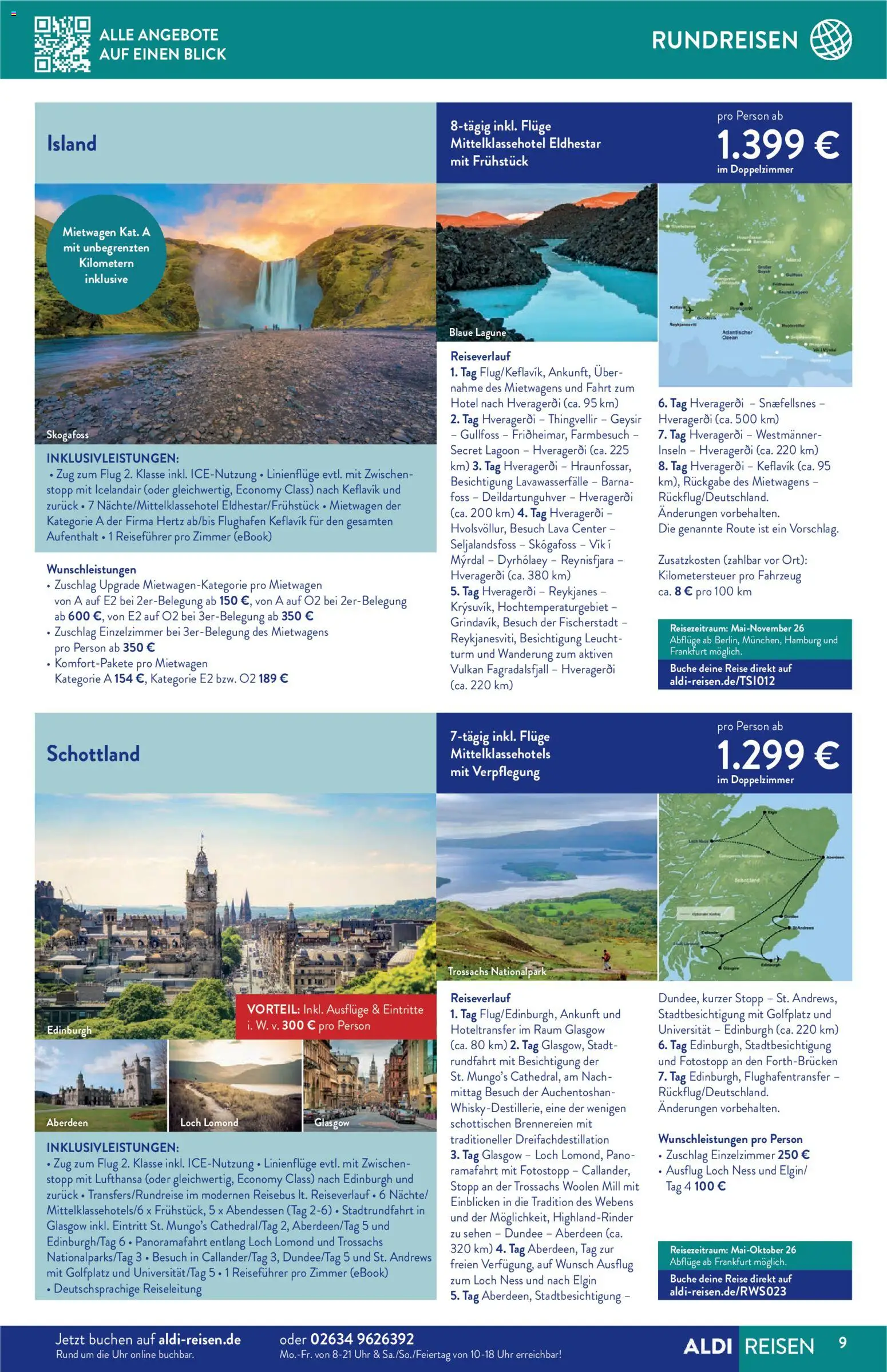 Aldi Reisen  Reisemagazin – gültig ab 01.03.2026 | Seite: 9 | Produkte: Uhr