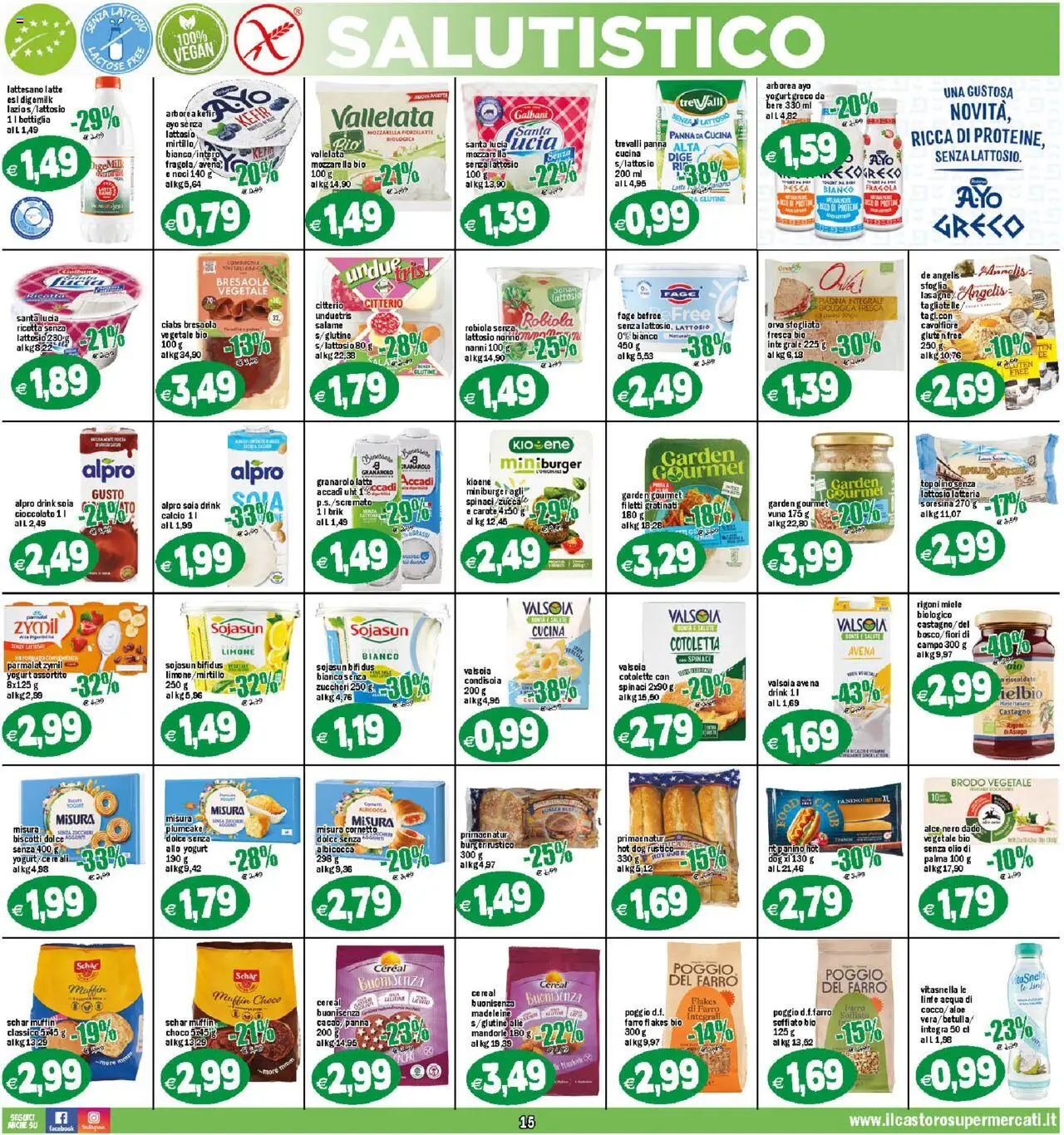 Volantino Il Castoro del 17.10.2025 | Pagina: 15 | Prodotti: Limone, Spinaci, Ricotta, Farro