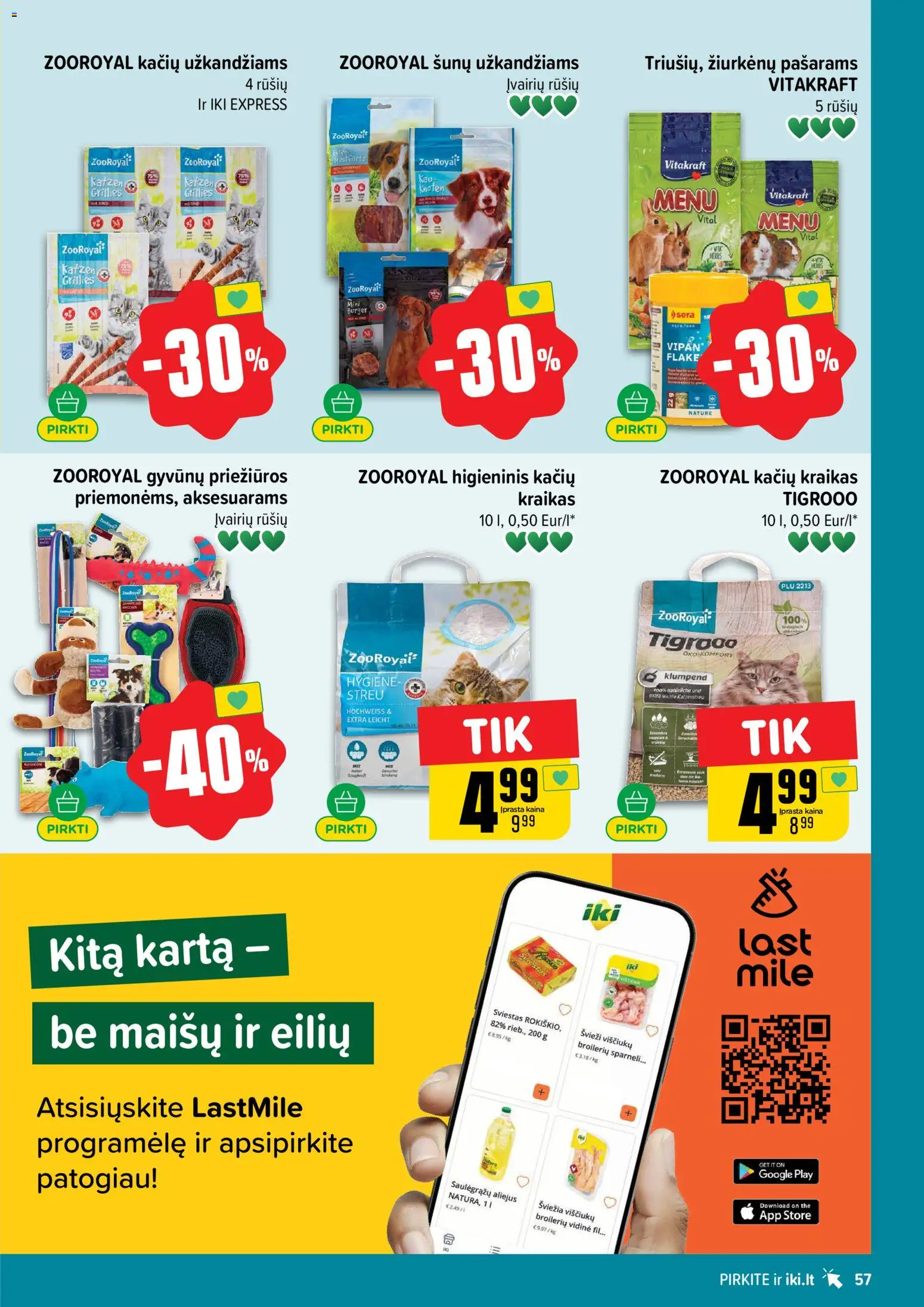 IKI akcijos nuo 13.04.2026 | Puslapis: 57 | Prekių: Sviestas, Aliejus