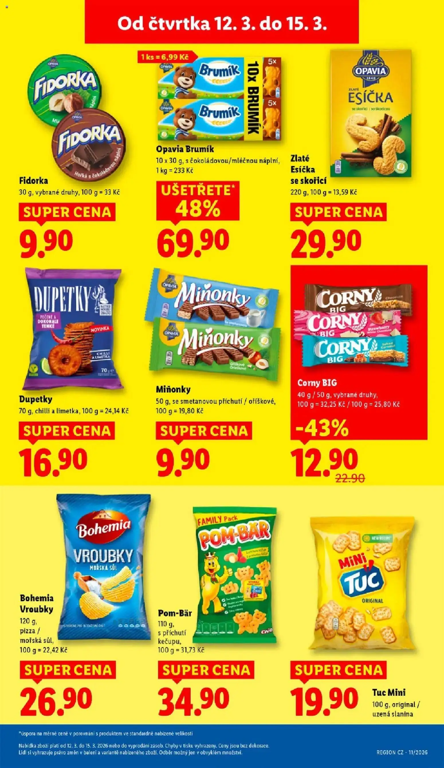 Lidl aktuální leták od 12.03.2026 | Strana: 23 | Produkty: Pizza, Esíčka, Slanina, Fidorka