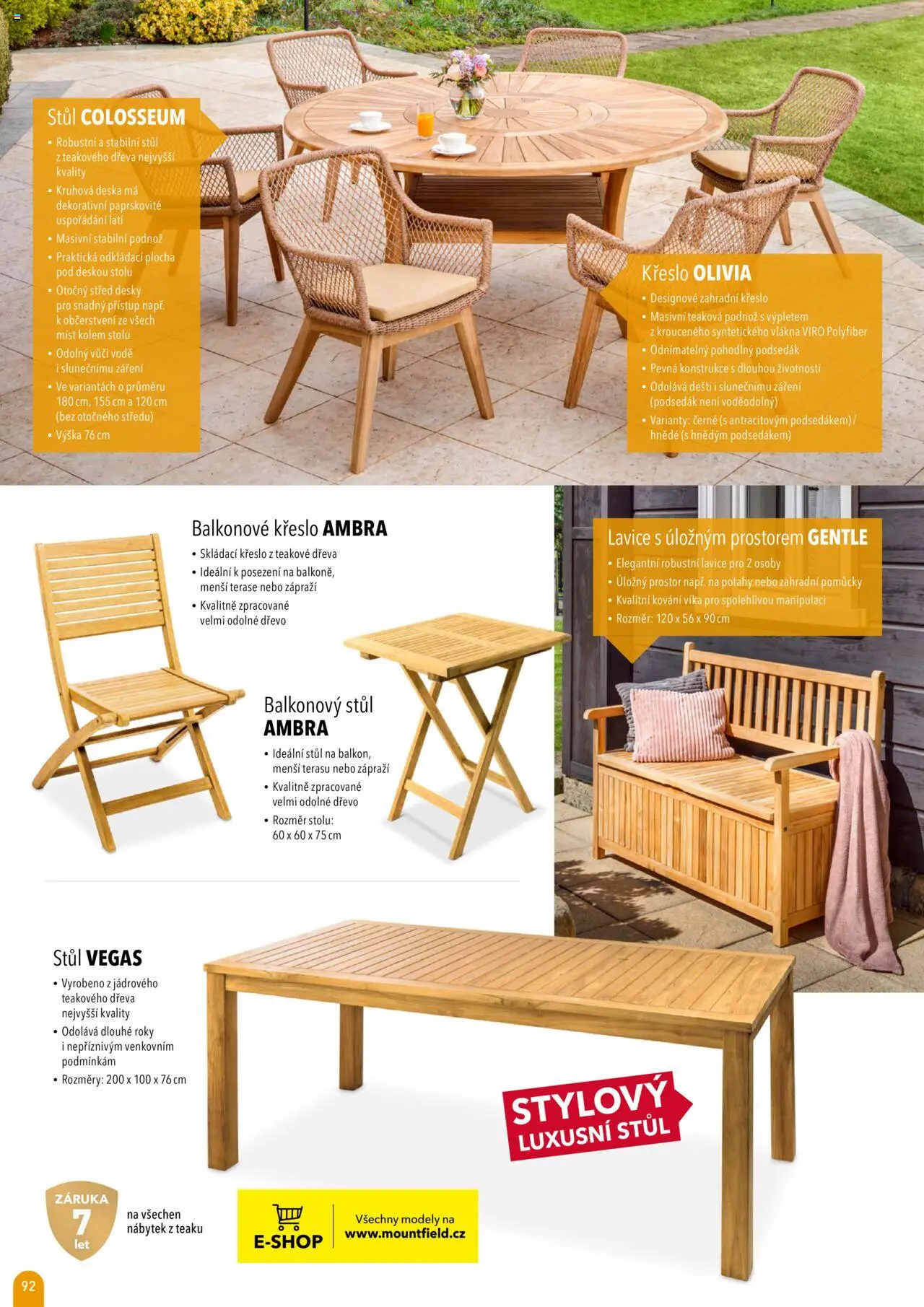 Mountfield katalog 2025 od 16.04.2025 | Strana: 92 | Produkty: Nábytek, Modely, Stůl, Lavice