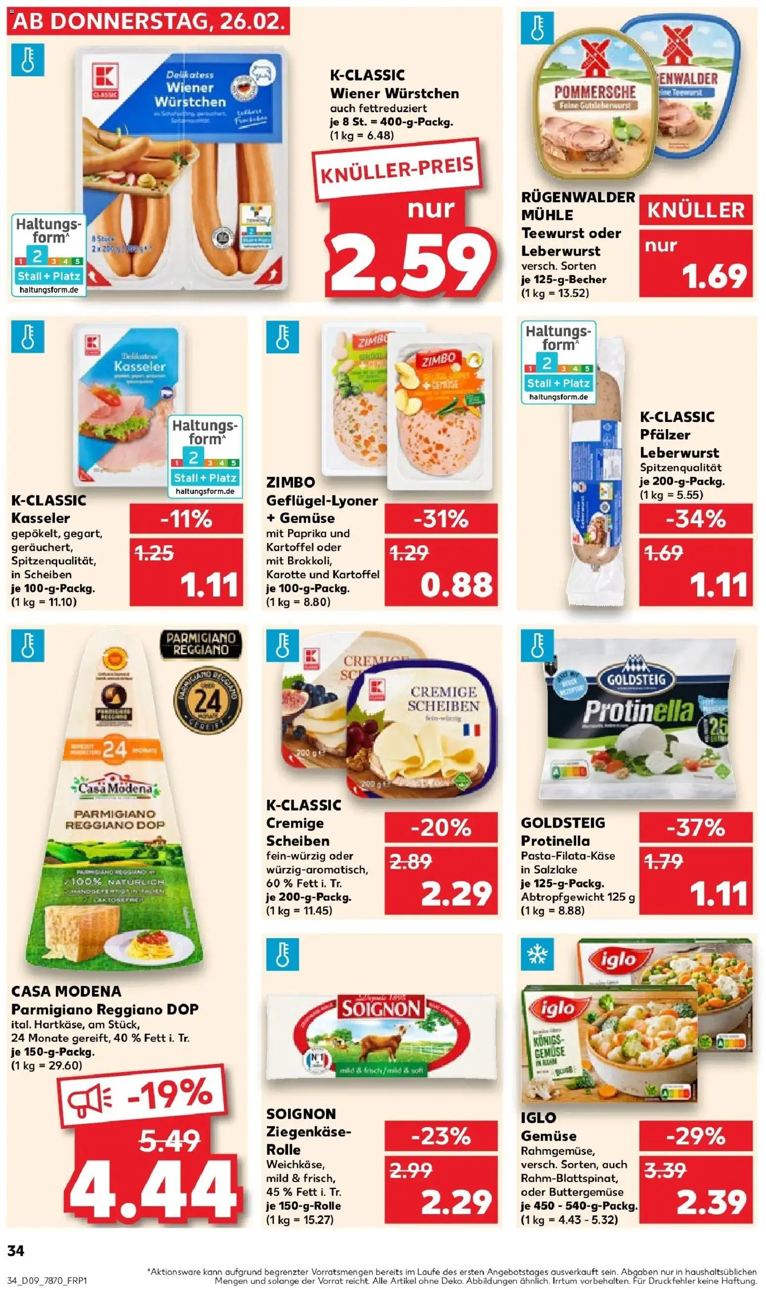 Kaufland prospekt Bad Dürrheim	 – gültig ab 26.02.2026 | Seite: 34 | Produkte: Wiener wurstchen, Gemüse, Paprika, Brokkoli