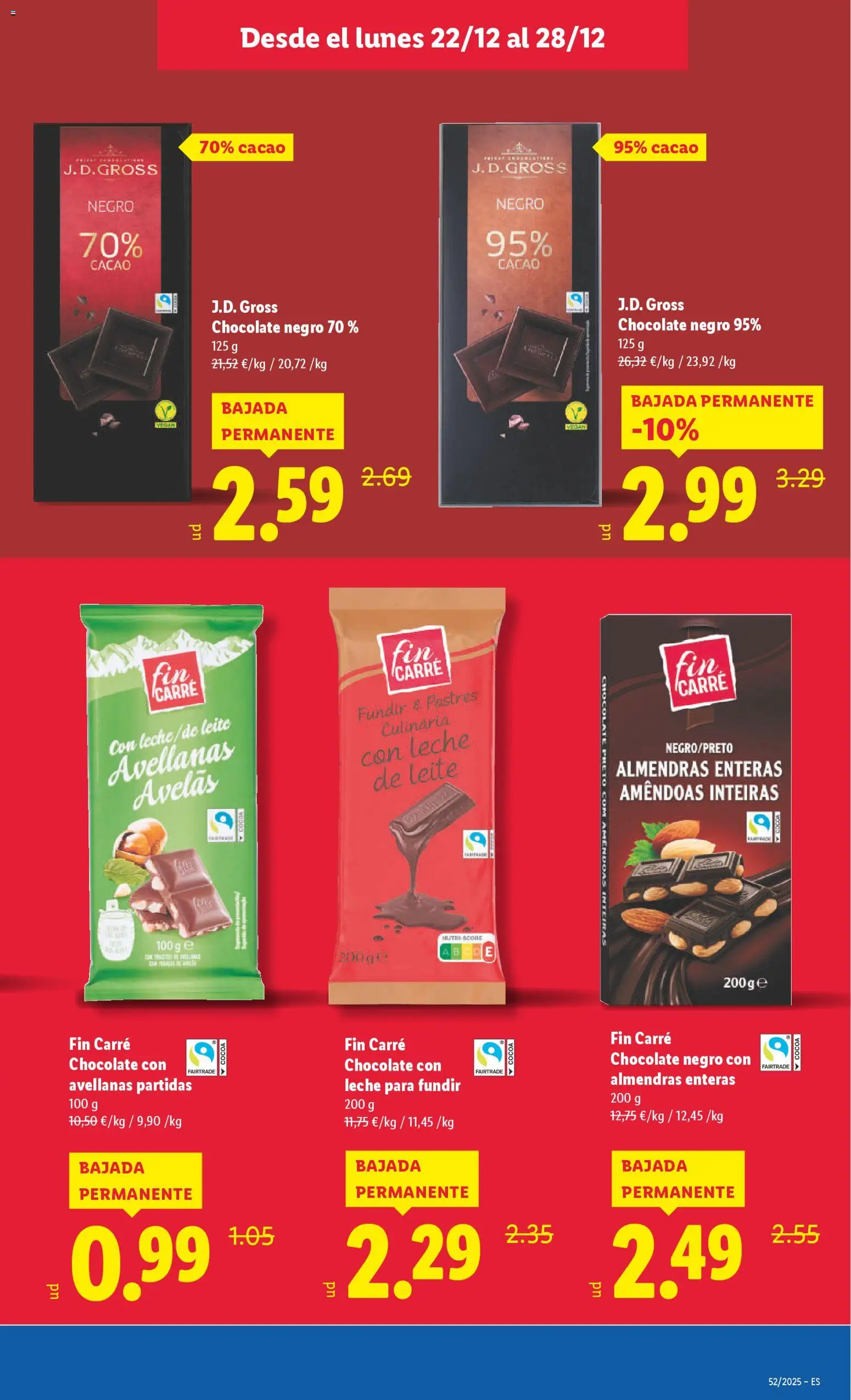 Lidl folleto │ válido desde el 22.12.2025 | Página: 33 | Productos: Leche, Chocolate, Chocolate con leche, Φρυγανιές σικάλεως