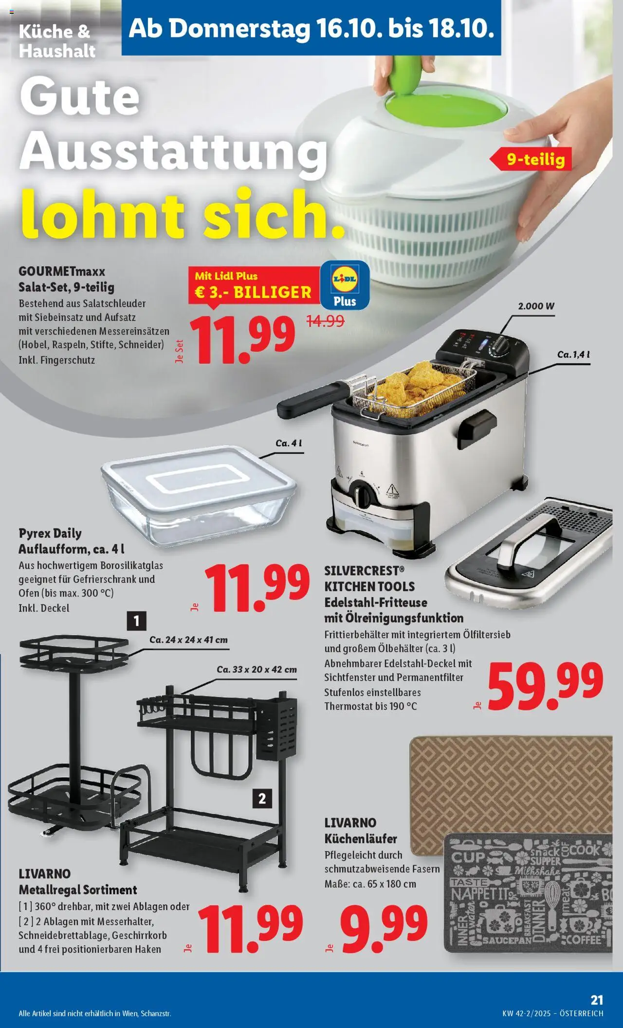 Lidl Flugblatt gültig ab 16.10.2025 | Seite: 25 | Produkte: Gefrierschrank, Ofen