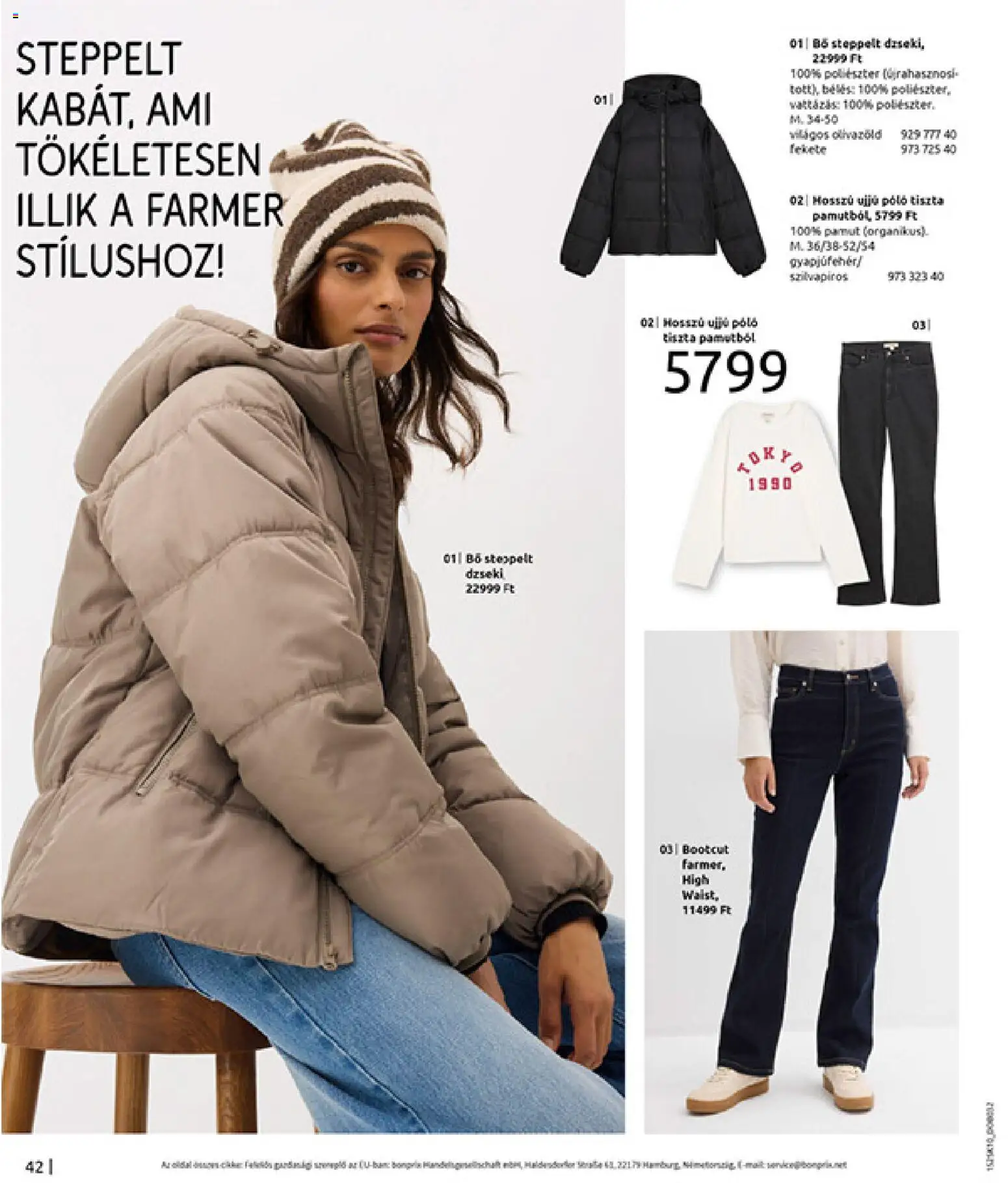 Bonprix akciós ujság - amely érvényes a következő dátumtól: 04.11.2025 | Oldal: 44 | Termékek: Farmer, Dzseki
