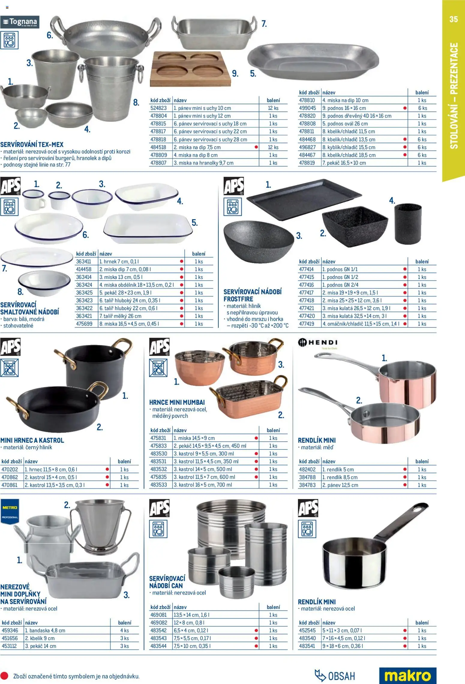 Makro leták - Gastro vybavení a zařízení od 01.02.2026 | Strana: 35 | Produkty: Nádobí, Pekáč, Med, Talíř