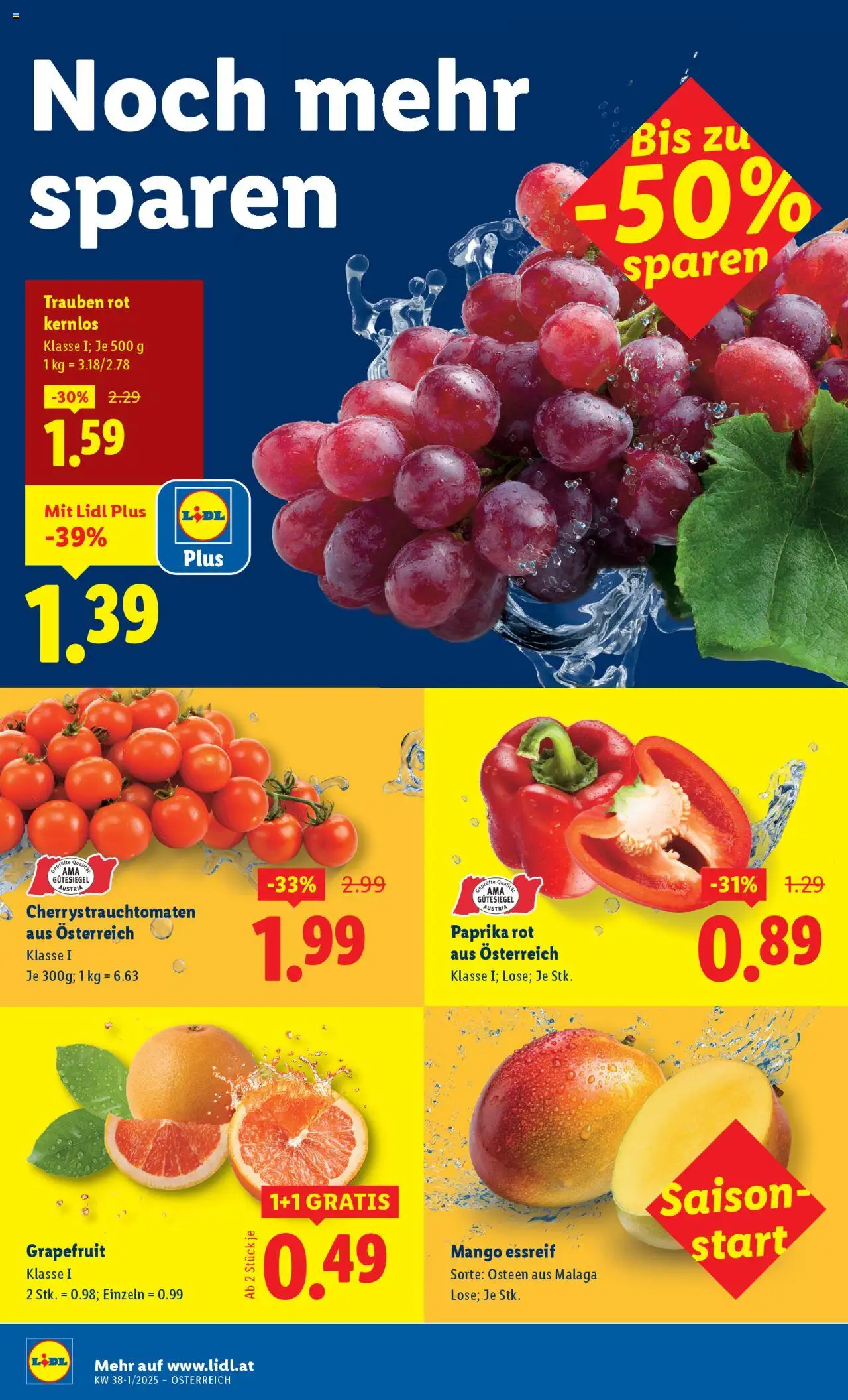 Lidl Flugblatt gültig ab 11.09.2025 | Seite: 36 | Produkte: Grapefruit, Mango