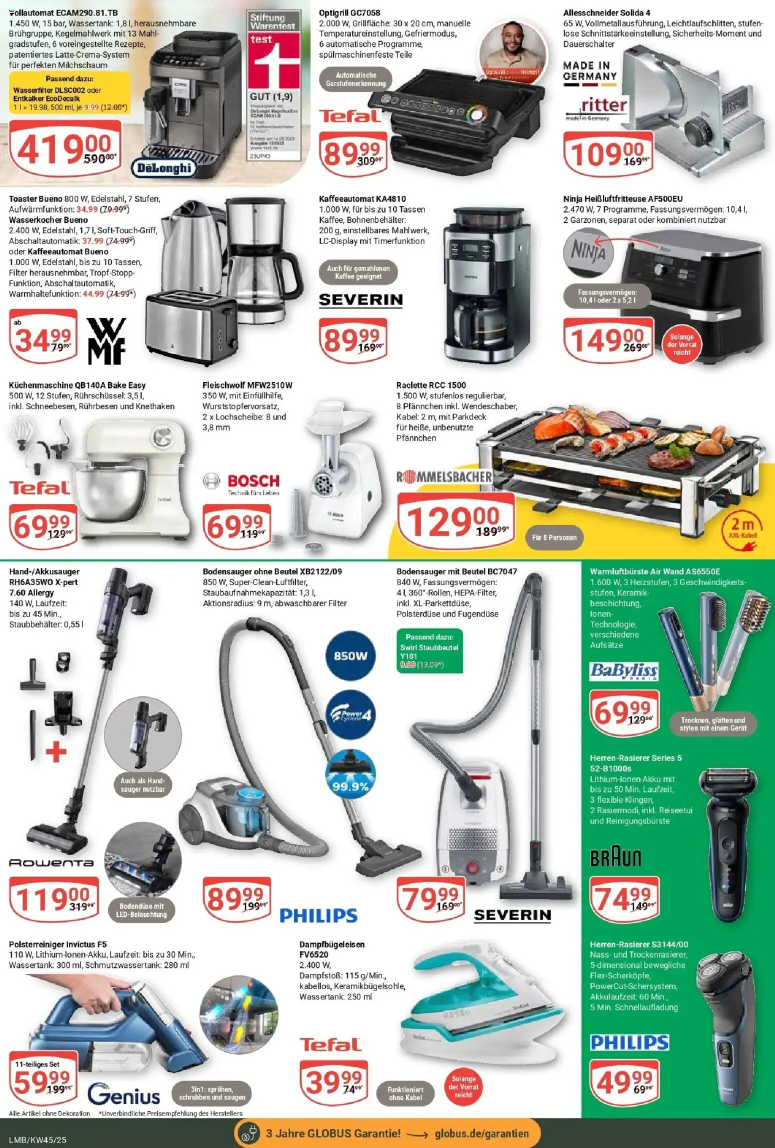 Globus prospekt Limburg	 – gültig ab 02.11.2025 | Seite: 23 | Produkte: Philips, Rührbesen, Raclette, Heißluftfritteuse