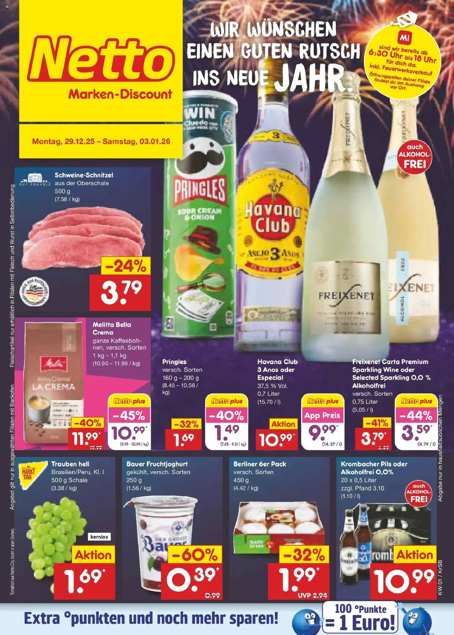 Netto Marken-Discount prospekt Jüchen	 – gültig ab 28.12.2025 | Seite: 1 | Produkte: Pils, Wurst, Krombacher, Fleisch