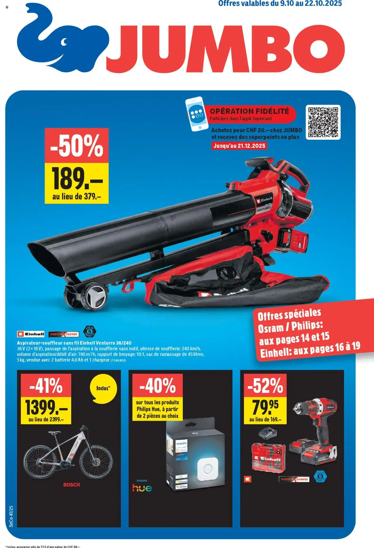 Jumbo Aktionen FR – gültig ab 09.10.2025 | Seite: 1 | Produkte: Batterie, Bosch, Philips