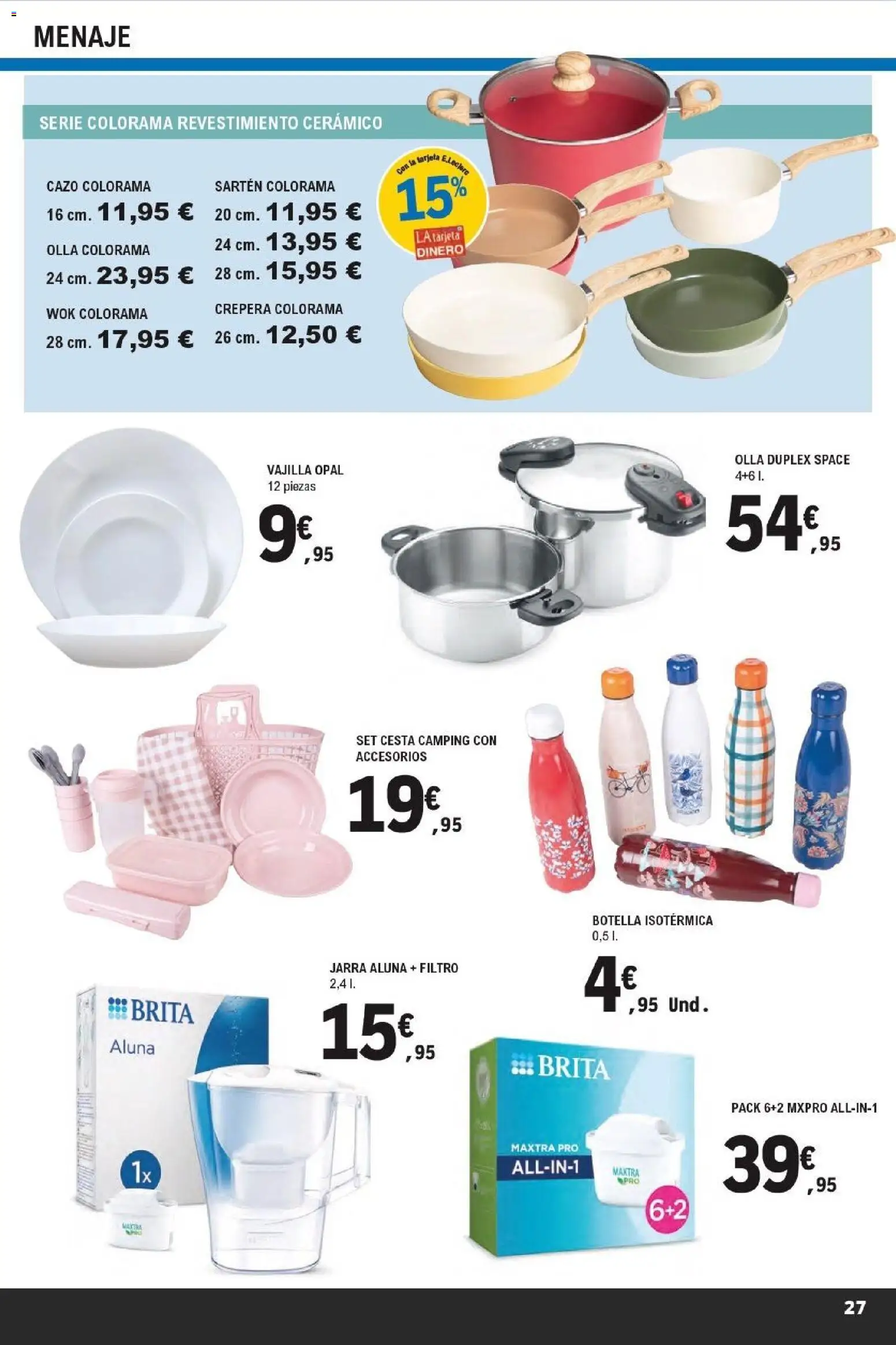 E.Leclerc Productos Estrella │ válido desde el 15.04.2026 | Página: 27 | Productos: Βρεφικό κρεβάτι, Cesta