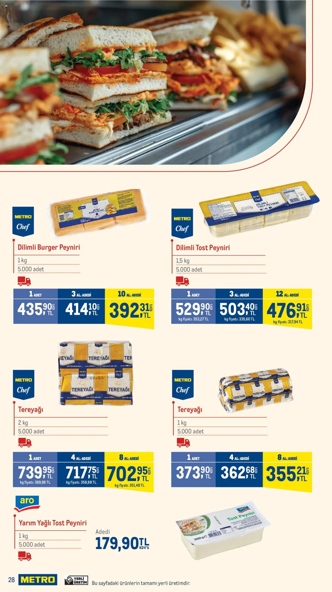 Metro Sokak Lezzetleri - 13.06.2025 tarihinden itibaren geçerlidir | Sayfa: 28 | Ürünler: Tereyağı