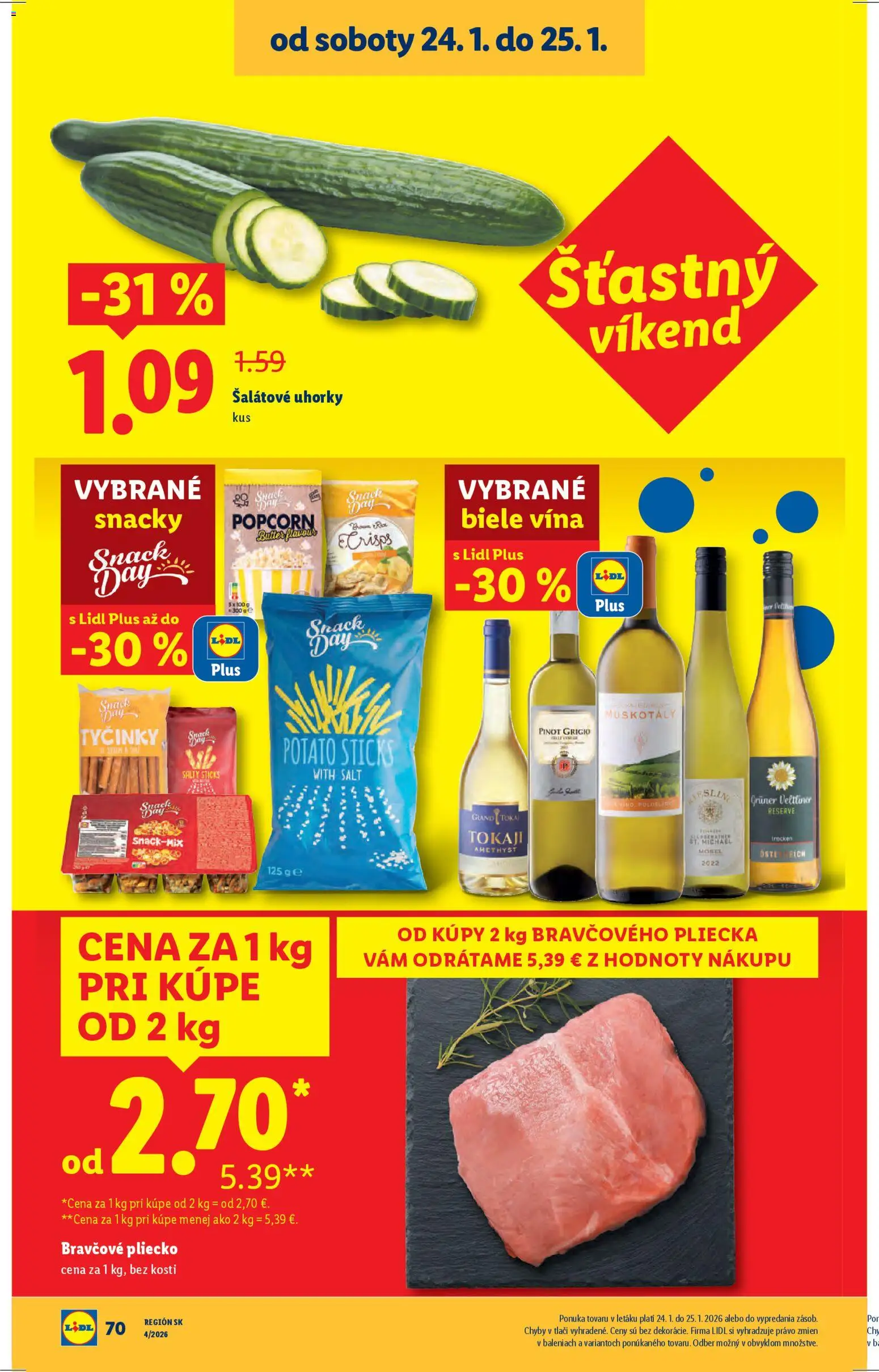 Nové Lidl akcie – leták je platný od 19.01.2026 | Strana: 90 | Produkty: Uhorky